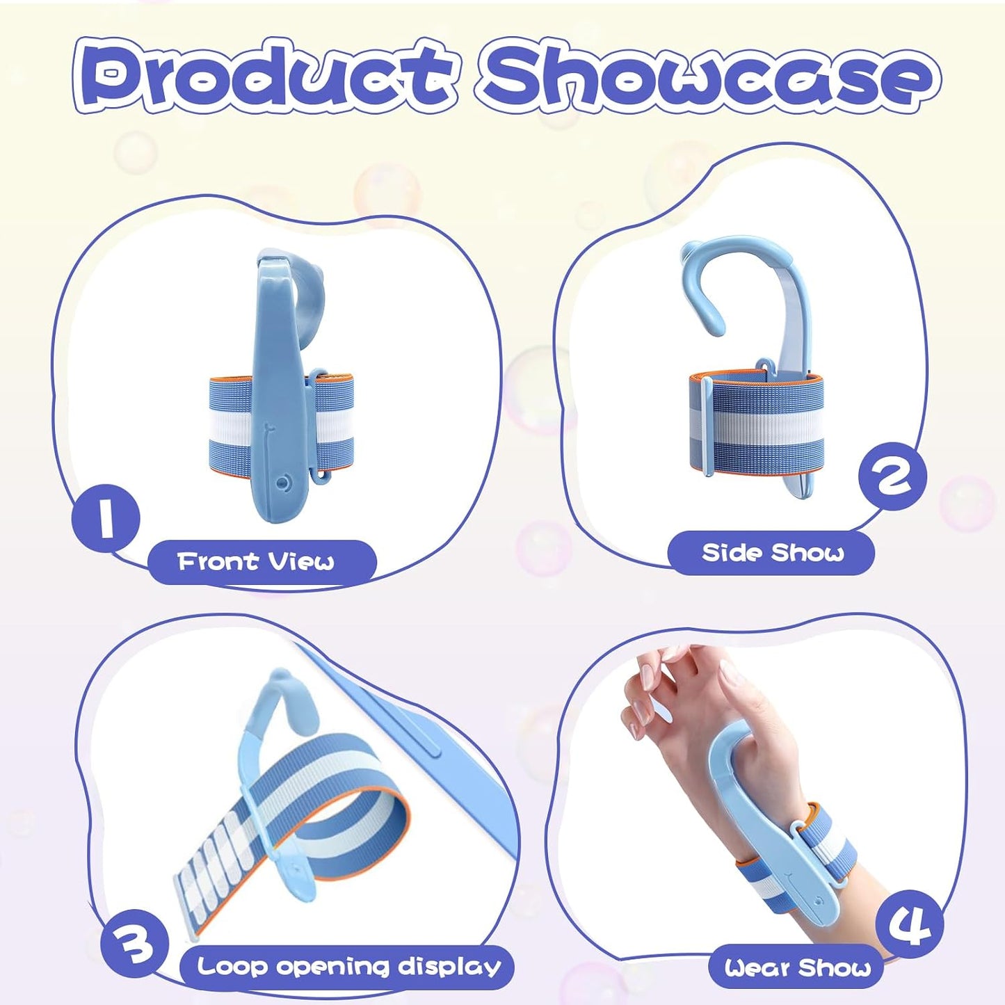 Aylifu Pencil Grips for Kids Handwriting, Soft Flexible Pencil Grips, Ergonomic Writing Aid with Adjustable Wrist Support and Finger Position Trainer for Home Writing Practice