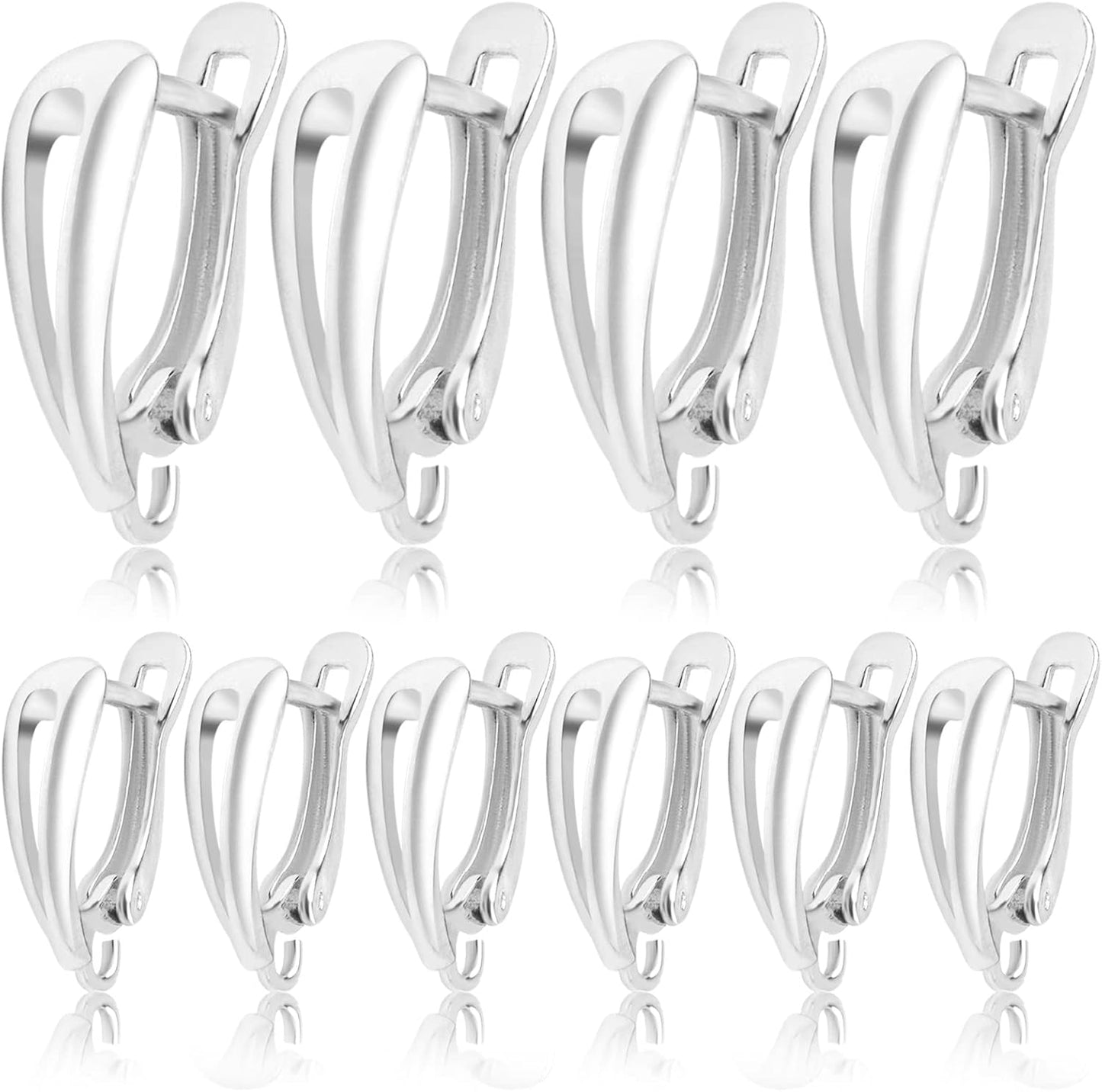 20pcs 5 Colors Round French Earring Hooks Hypoallergenic Brass Leverback Ear Wire Hooks with Open Loop for DIY Dangle Earrings Jewelry Making Christmas Party Anniversary Favor