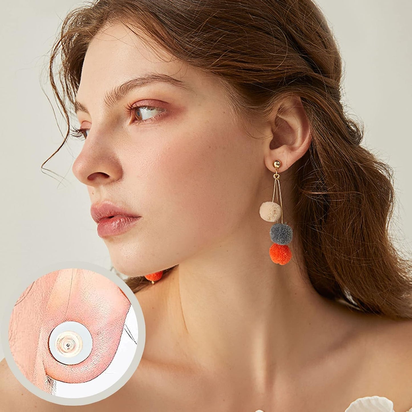 20 Sheets (200pcs) Earring Support Patches Foam Round Earring Lifters for Droopy Heavy Large Earrings Support Pads Earrings Waterproof Lifting Patches Ear Lobe Support Backs