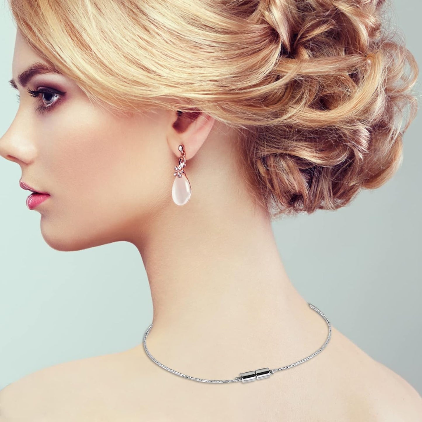 6 Pieces Stainless Steel Extender Chains Hypoallergenic Adjustable Sliding Necklace Extender Chains with Lobster Clasps for DIY Necklace Bracelet Jewelry Making Supplies