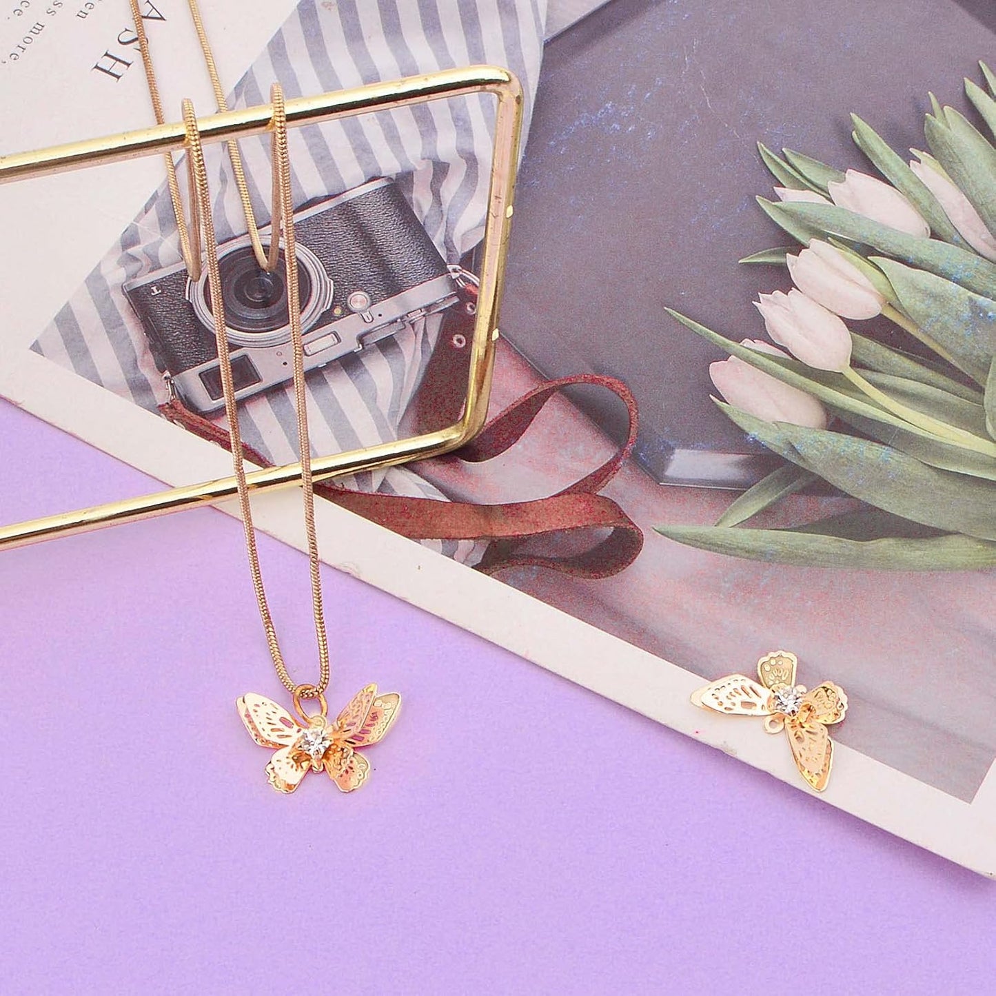 12pcs Golden Hollow Butterfly Insect Charms with Rhinestone Alloy Diamond Butterfly Animal Pendants with a Plastic Box DIY Necklace Earrings Jewelry Making Decor