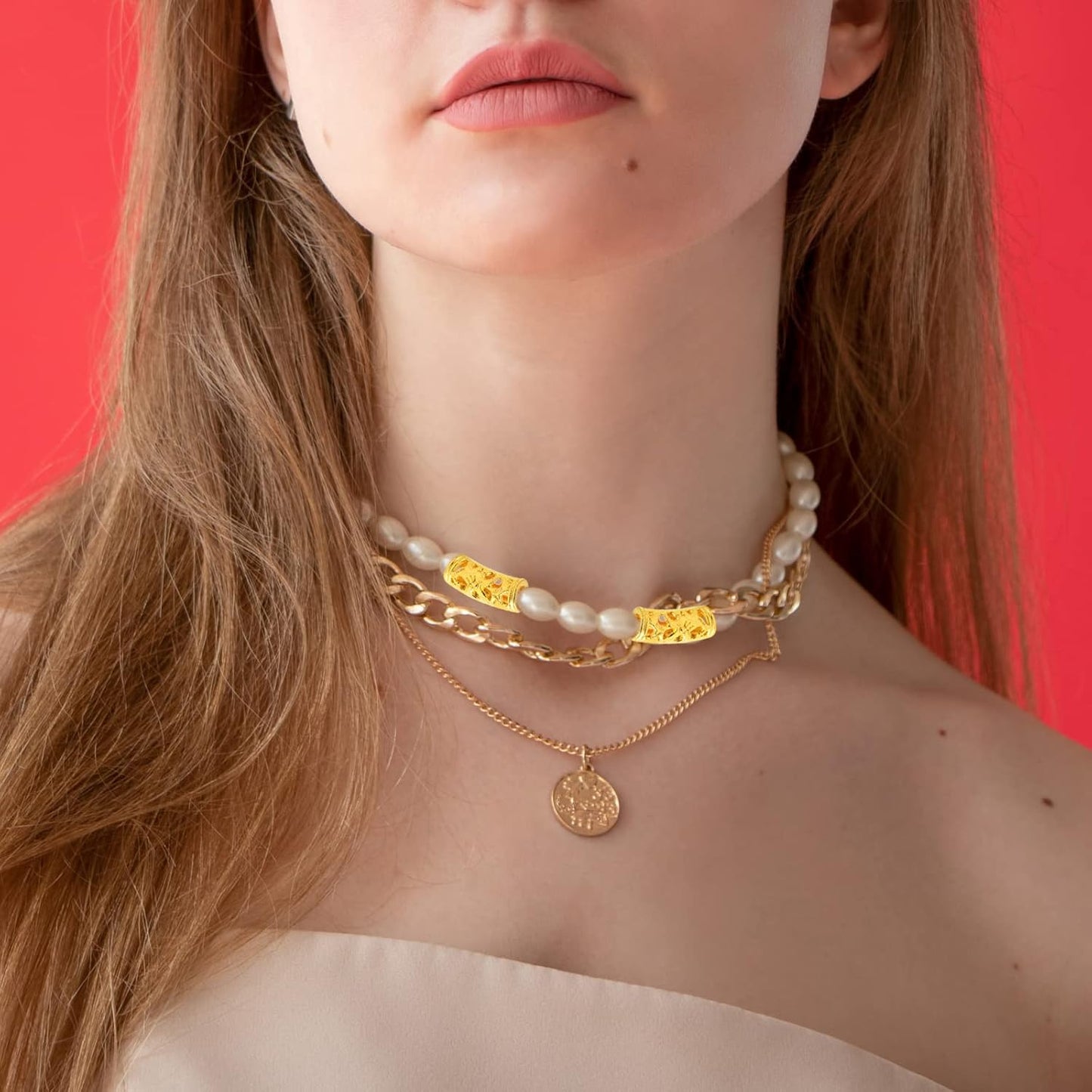 60pcs Tibetan Hollow Column Spacer Beads Alloy Large Hole Long Curved Tube Slide Loose Beads for DIY European Charms Jewelry Making Findings, 3 Colors, Hole: 5 mm