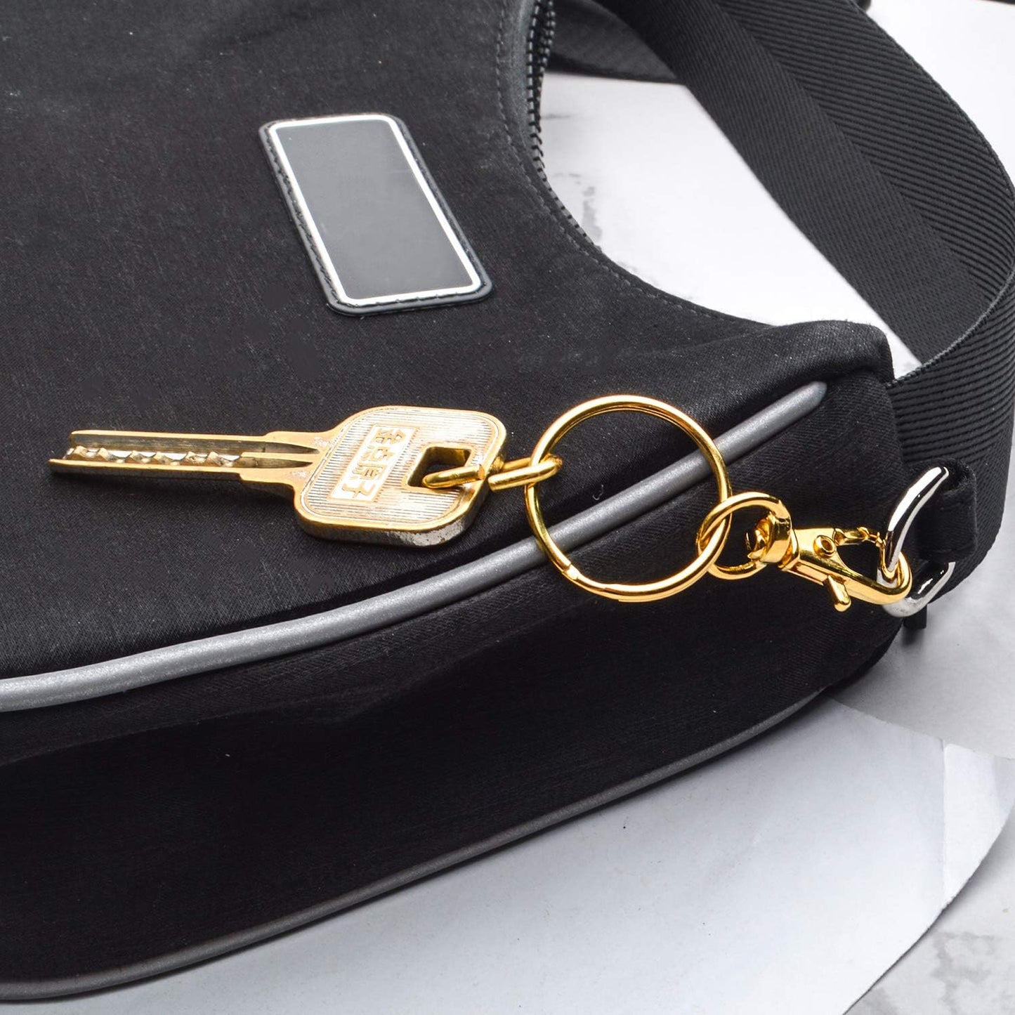 100PCS Swivel Snap Lobster Clasps Keychain Hooks 20 Pieces with Key Rings 40 Pieces and D Rings 40pcs for Bags, Lanyard Craft Making