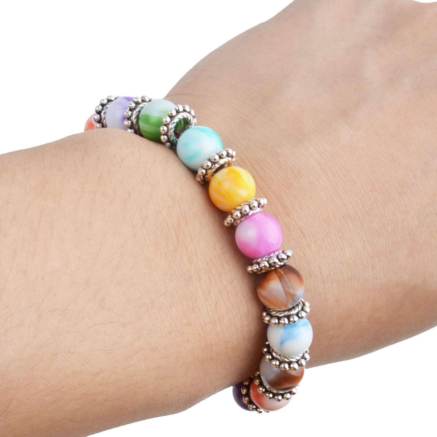 100pcs 8mm Antique Silver Spacer Beads Tibetan Alloy Bead Spacers for DIY Necklace Bracelets Crafting,Gear-Shaped