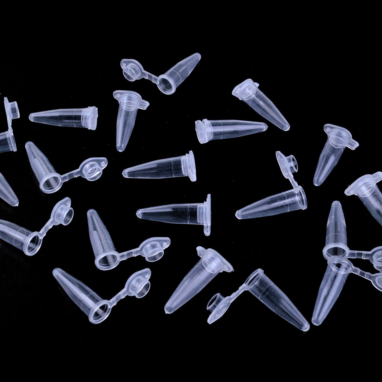 1000 Pieces 0.2 ml Disposable Micro Centrifuge Tubes with Attached Lid Clear White PCR Tubes