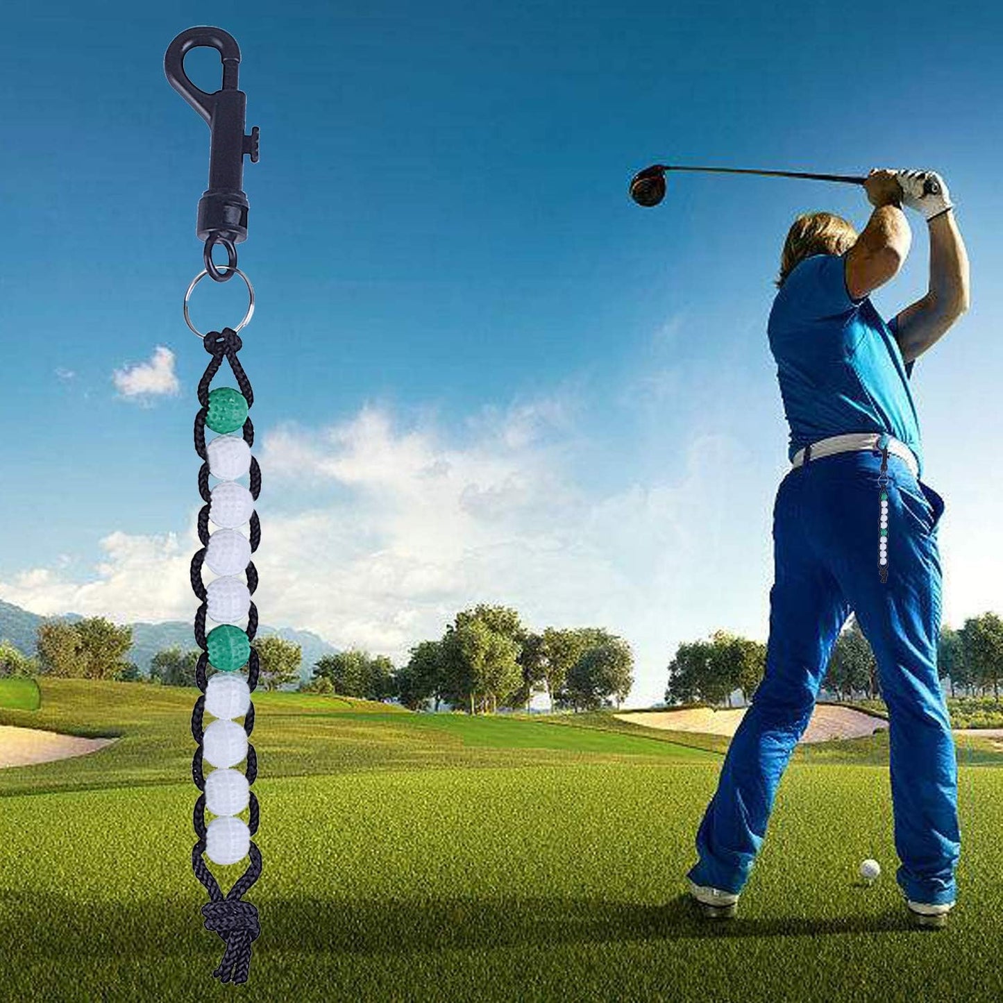 Bonayuanda 2pcs Golf Deluxe Beads Count Stroke Score Counter