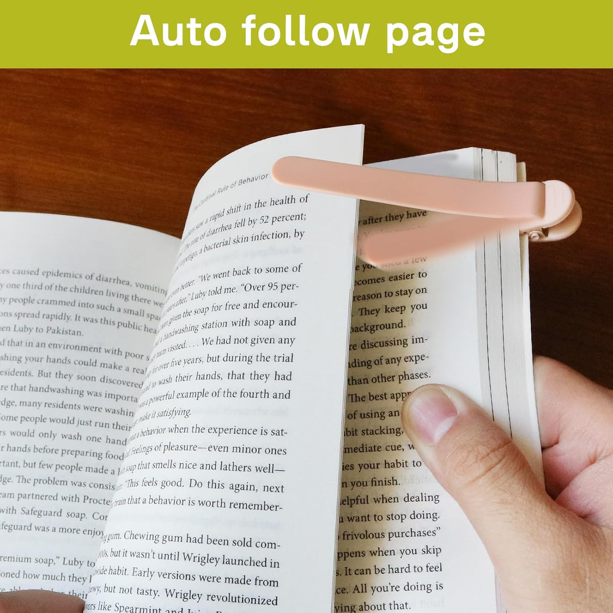 HENDEVL 3pcs Automatic Bookmark, Silicone Book Marks for Reading Women, Men, Kids, Book Lovers, Cute Unique Book Markers for Reading, Reading Accessories Gifts for Book Lovers