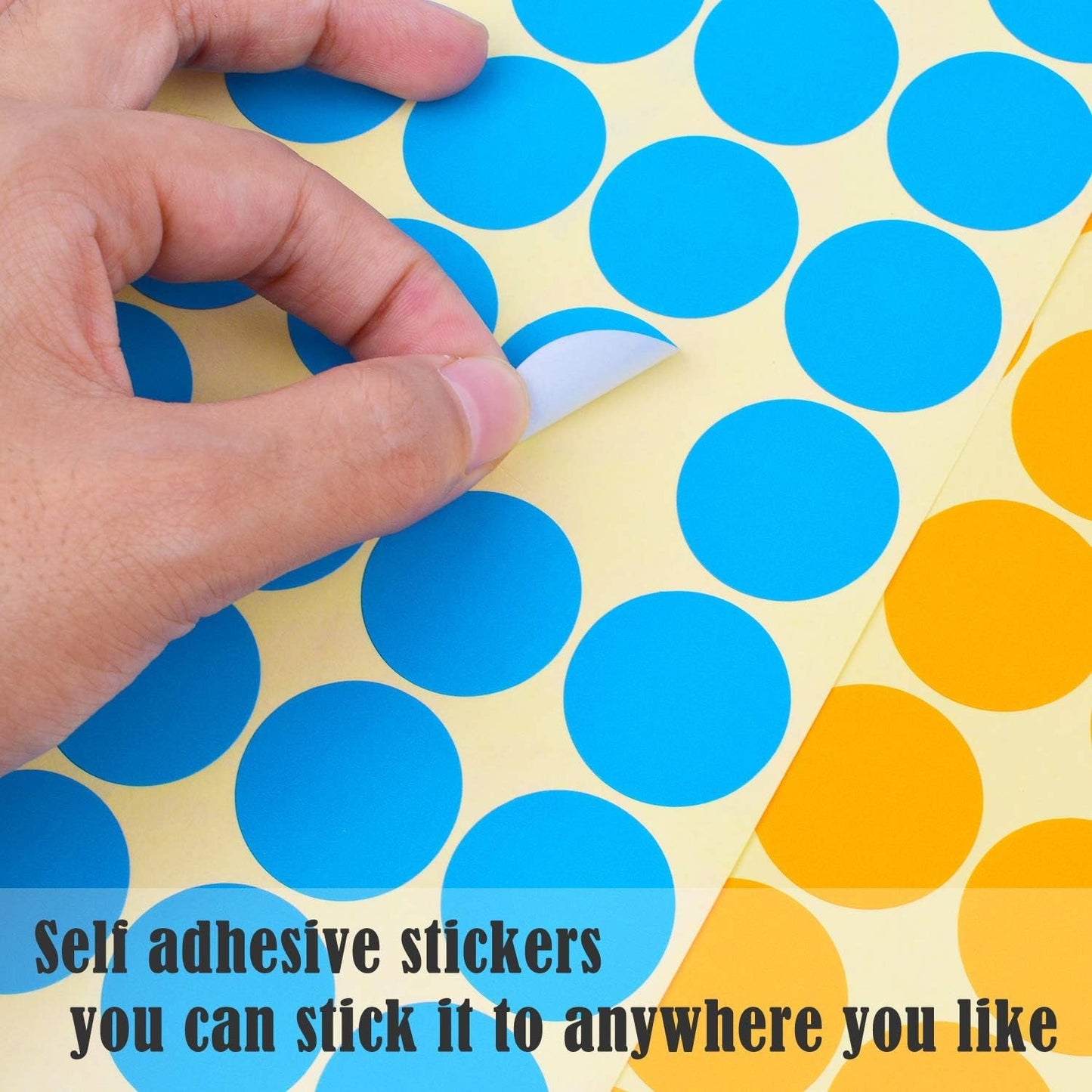 BronaGrand 640 Pieces 1 Inch Round Stickers Color Coding Labels