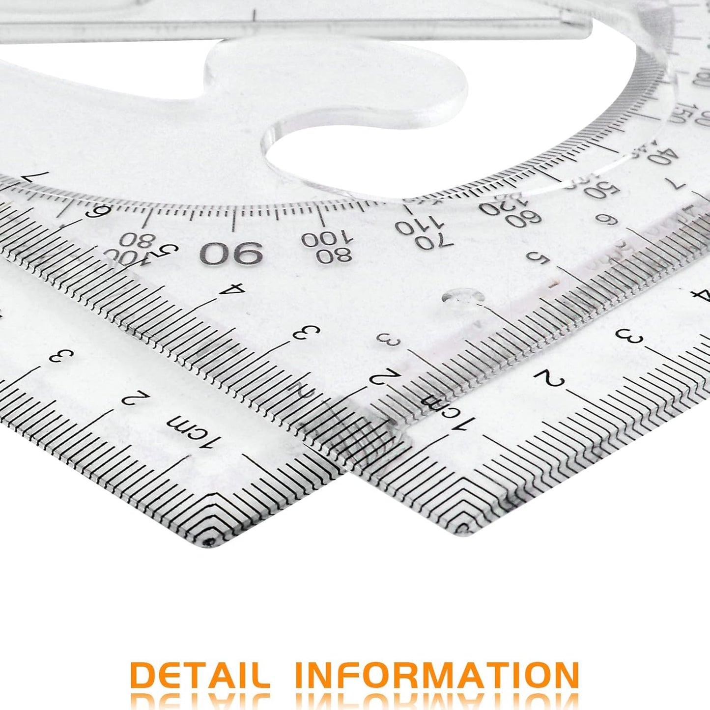 Triangle Ruler Square Set, 30/60 and 45/90 Degrees, Set of 2