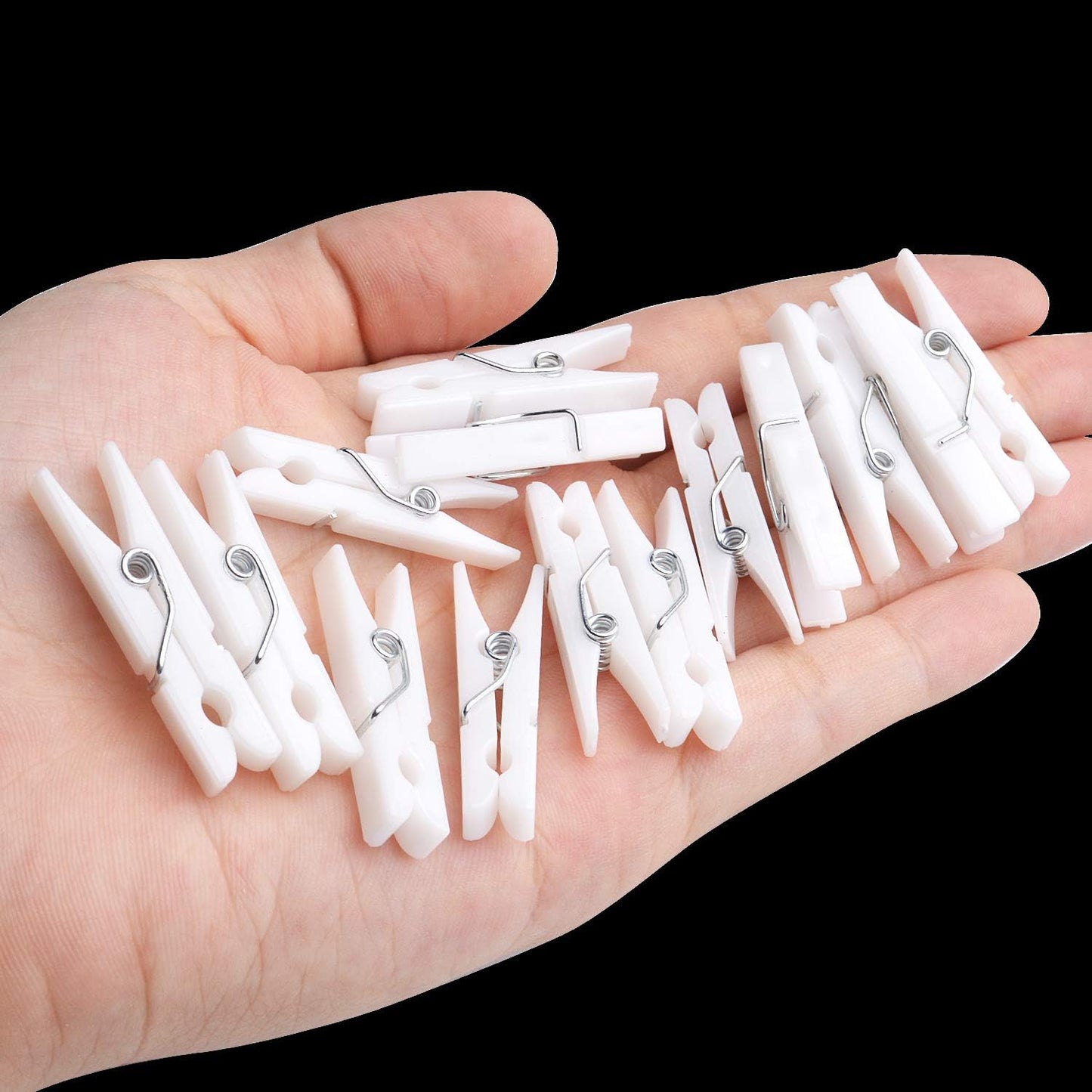 Photo Clips,100Pcs Mini Plastic Picture Clips Clothespins Craft Pegs Decorative Photo Clips for Home,Dorm Room,Office Decoration