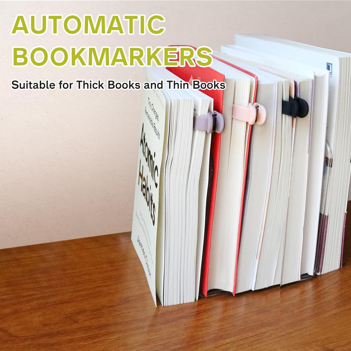 HENDEVL 3pcs Automatic Bookmark, Silicone Book Marks for Reading Women, Men, Kids, Book Lovers, Cute Unique Book Markers for Reading, Reading Accessories Gifts for Book Lovers