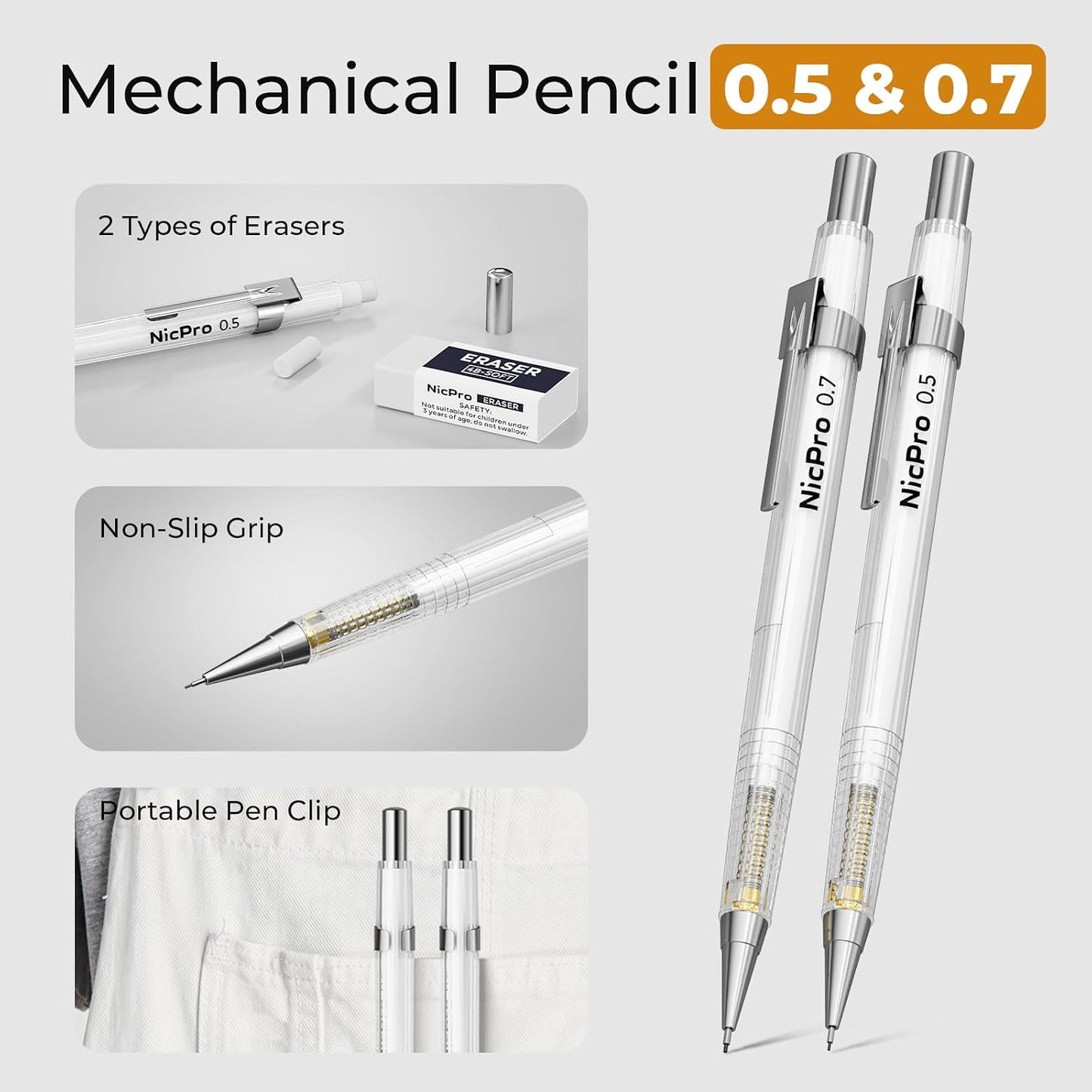 Aylifu 22 PCS Compass Geometry Tools with Case, Drafting Tools Geometry Set with Swing Arm Protractor, Rulers, Metal Compass, Square Set, Mechanical Pencil, Back to School Supplies for Students