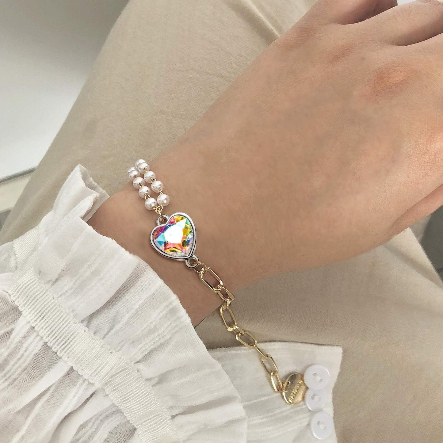 Crystal Birthstone Pendants, 20pcs Mixed Colors Heart Crystal Birthstone Charms Glass Gemstone Pendants Flat Round Glass Links Charms with Double Loop Bail Connectors for Jewelry Making