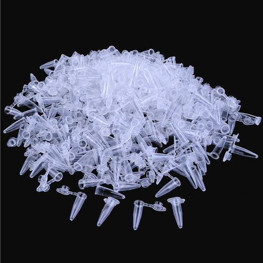 1000 Pieces 0.2 ml Disposable Micro Centrifuge Tubes with Attached Lid Clear White PCR Tubes