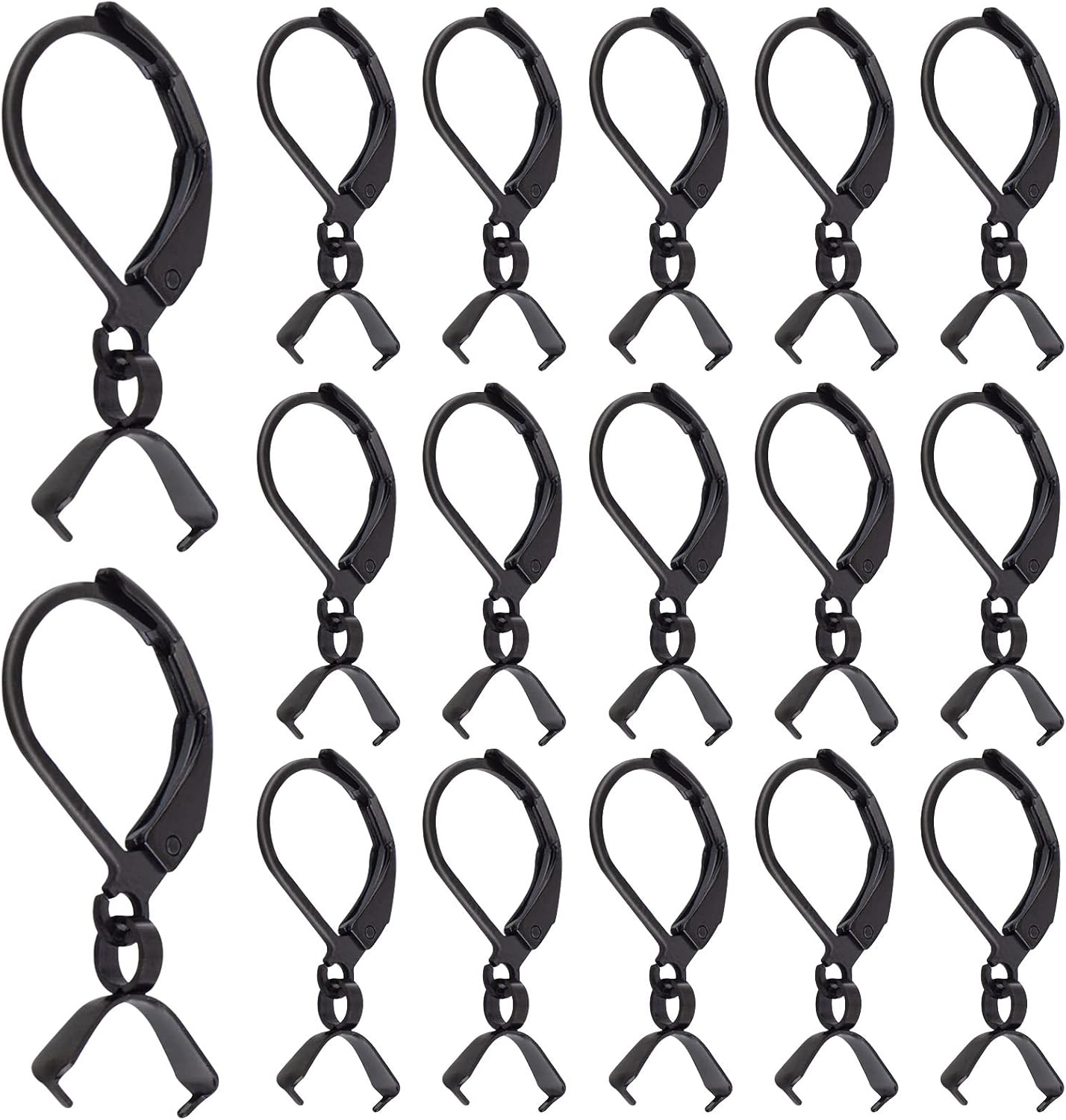 20pcs Stainless Steel French Earring Hooks Leverback Earwires Hypoallergenic Earring Findings with Pendant Clasp for DIY Earrings Jewelry Making