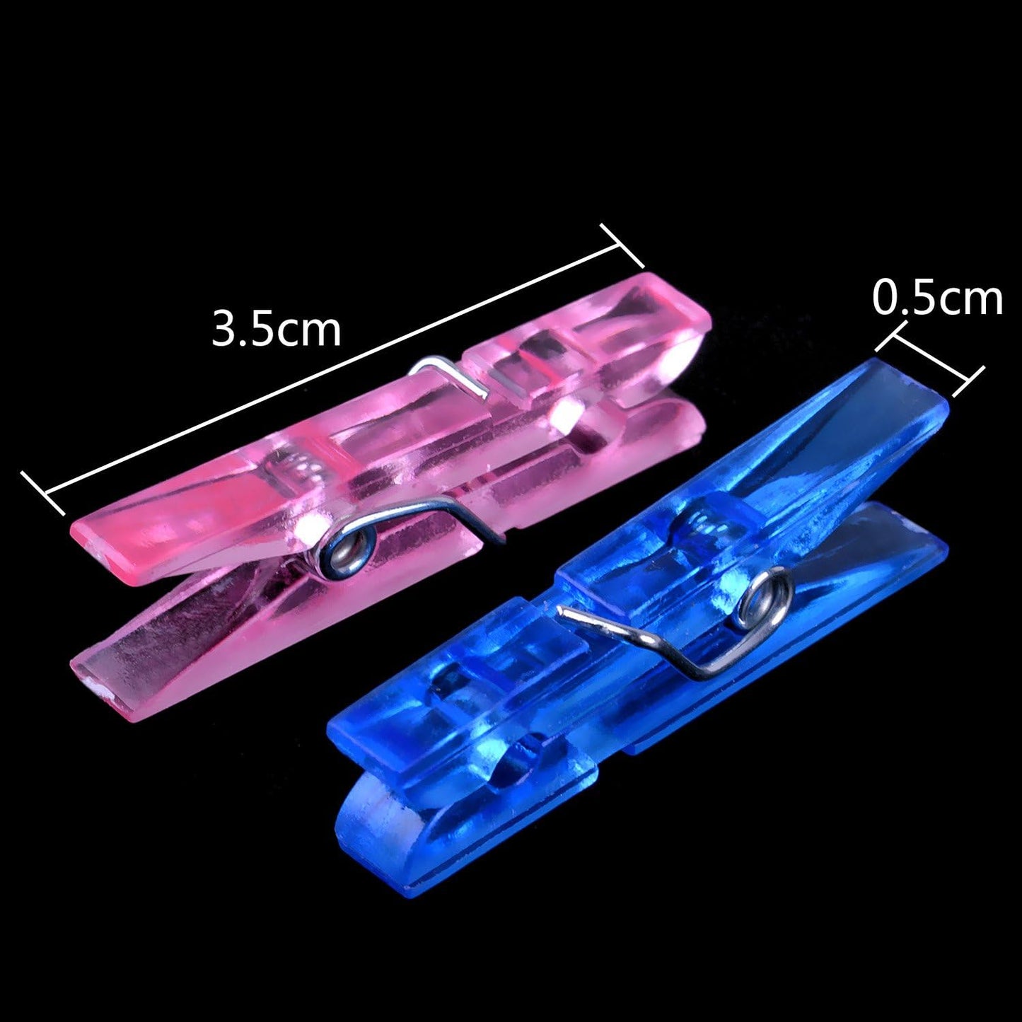BronaGrand 100pcs Mini Colorful Plastic Utility Paper Clip, Clothespins Clip, Clothes Line Clips,Photo Clips