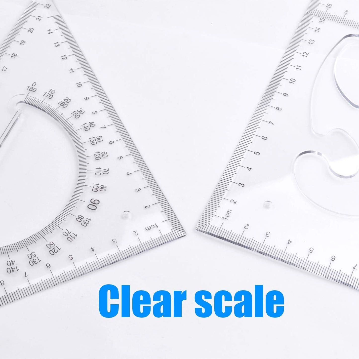 BronaGrand Large Triangle Ruler Square Set, 30/60 and 45/90 Degrees, Set of 2
