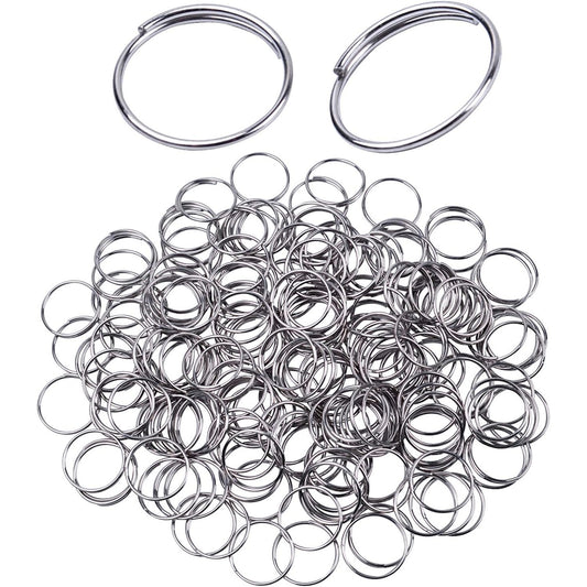 200pcs Stainless Steel Split Ring Double Loops Jump Rings Key Rings 12mm for Crystal Lamps, Crystal Curtain, Crystal Garland, Necklaces, Keys, Earrings, Jewelry Making