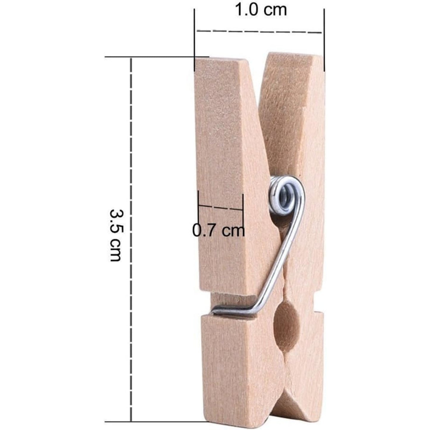 50pcs Mini Wooden Utility Paper Clip, Clothespins Clip, Clothes Line Clips with 300 Feet Natural Twine