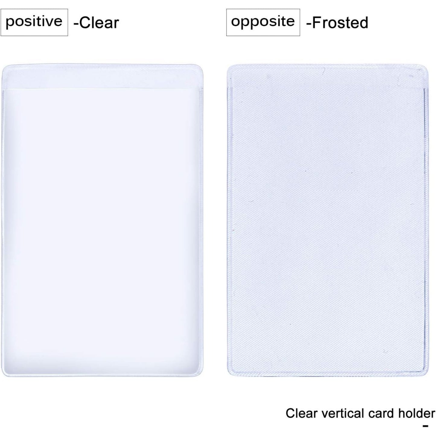 BronaGrand 20pcs Transparent Vertical ID Credit Card Holder Business Card Protector Sleeves