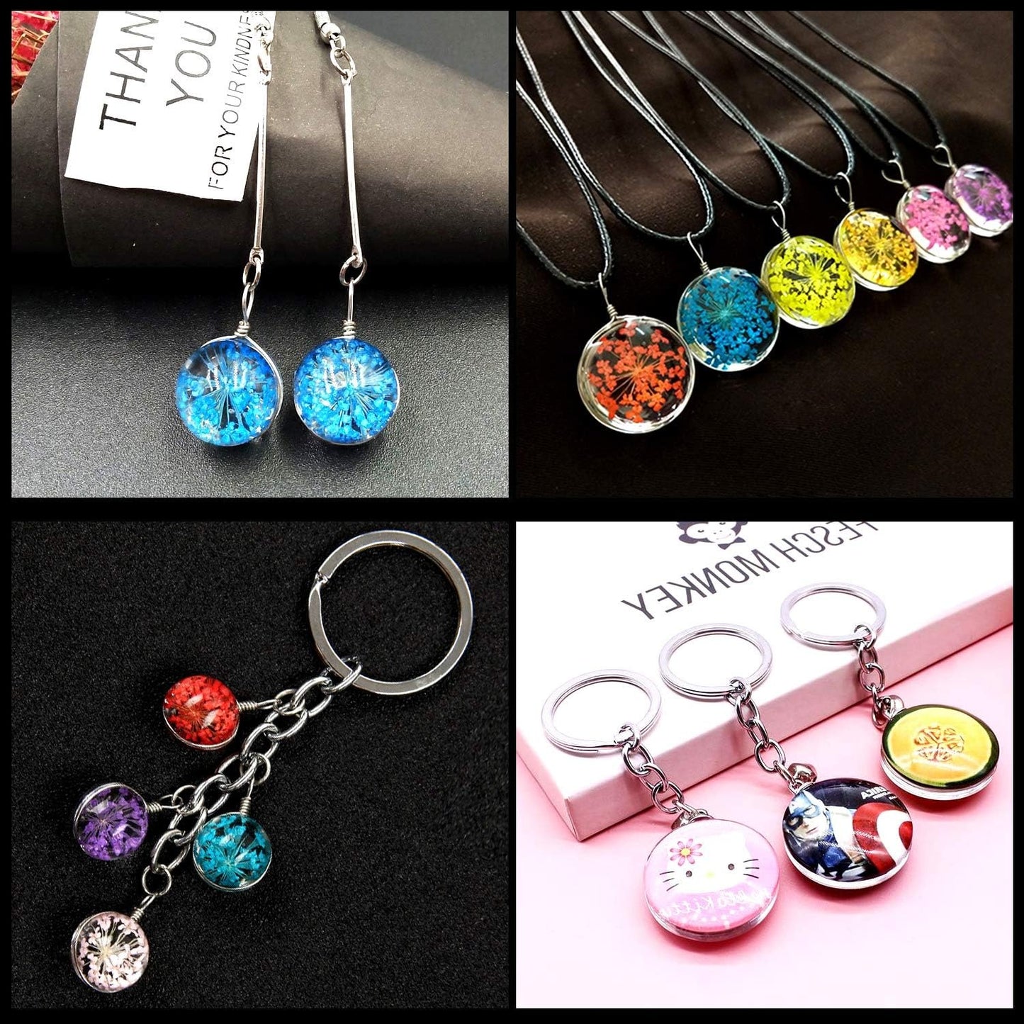 Bezel Pendant Trays, 50 Pieces Stainless Steel 12mm Round Cabochon Settings Trays Pendant Blanks for Jewelry Making DIY Necklace Bracelet Earring