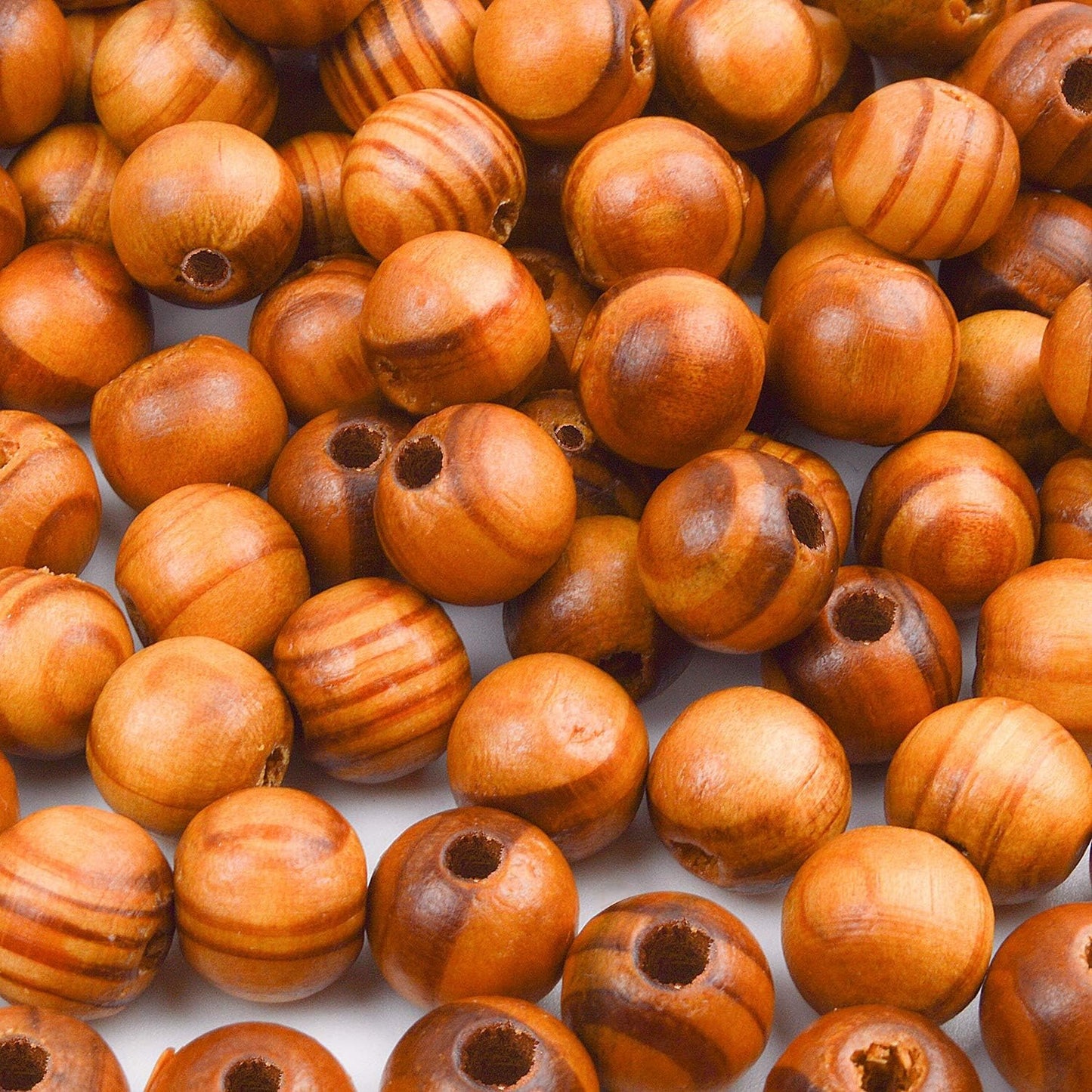 200pcs 10mm Wood Round Bead Natural Wood Spacer Beads Wooden Beads for Jewelry Making DIY