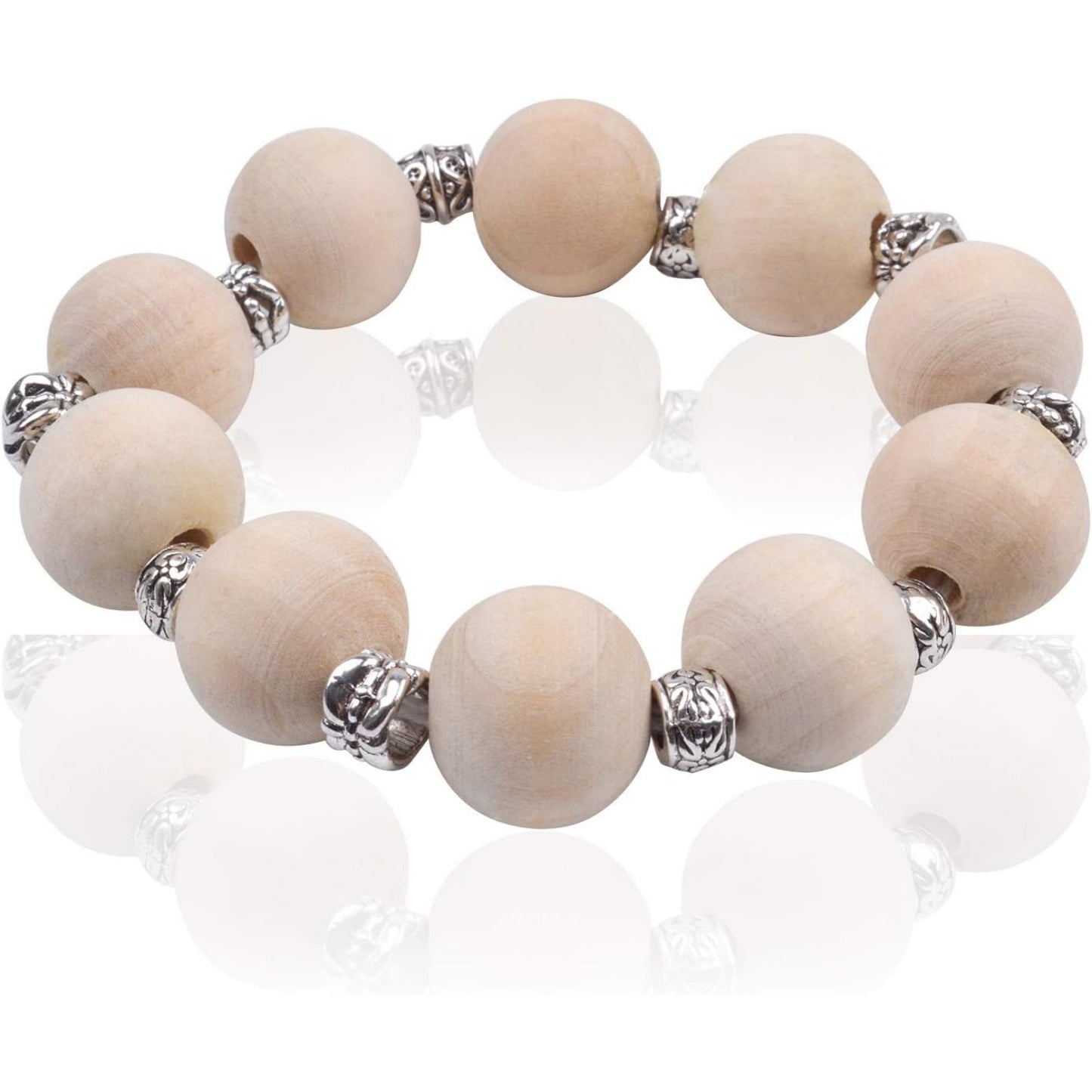 100g (About 130-180pcs) Antique Silver Round Small Beads Jewelry Bead Charm Spacers for Jewelry Making Bracelets Necklace