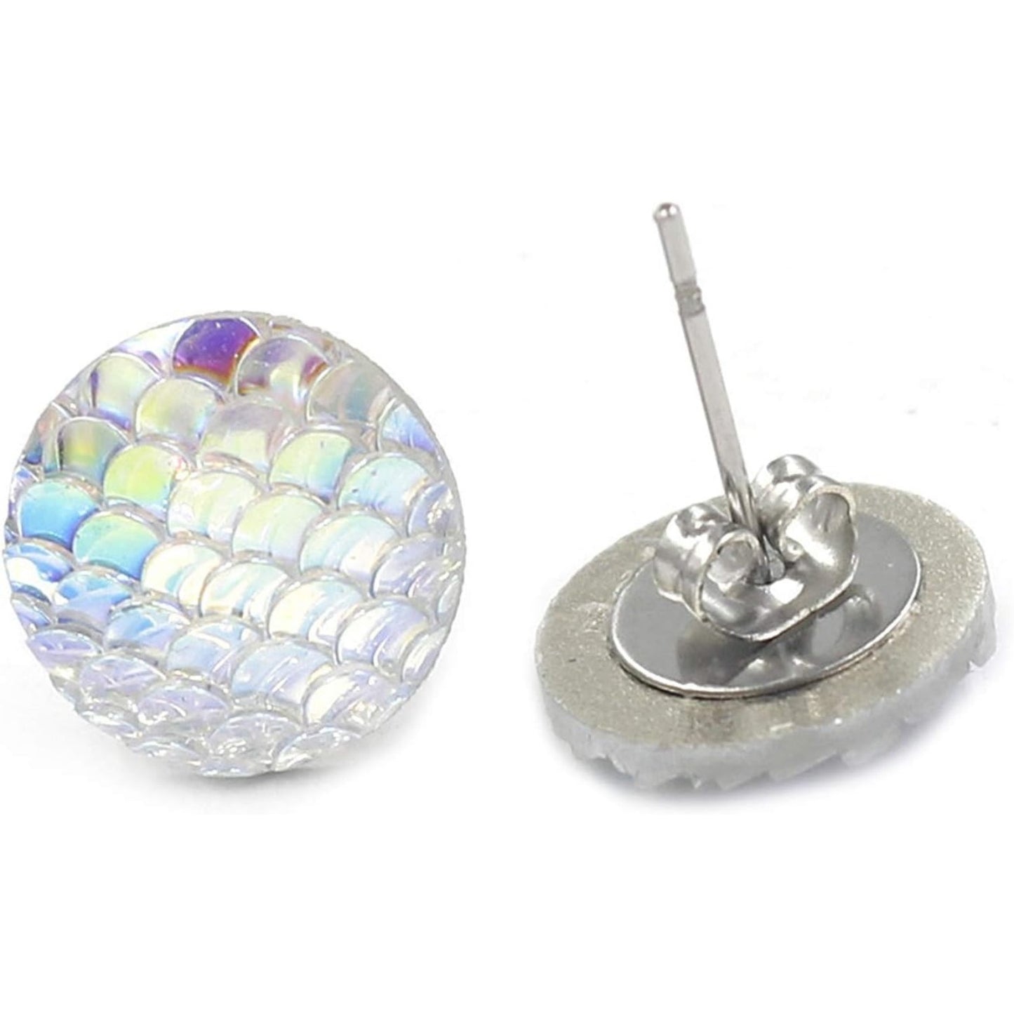 150 Pairs 3 Sizes Glue On Earrings Posts Flat Post Pad with Butterfly Earring Backs Earring Pin Stud Findings Blank for Earrings Making