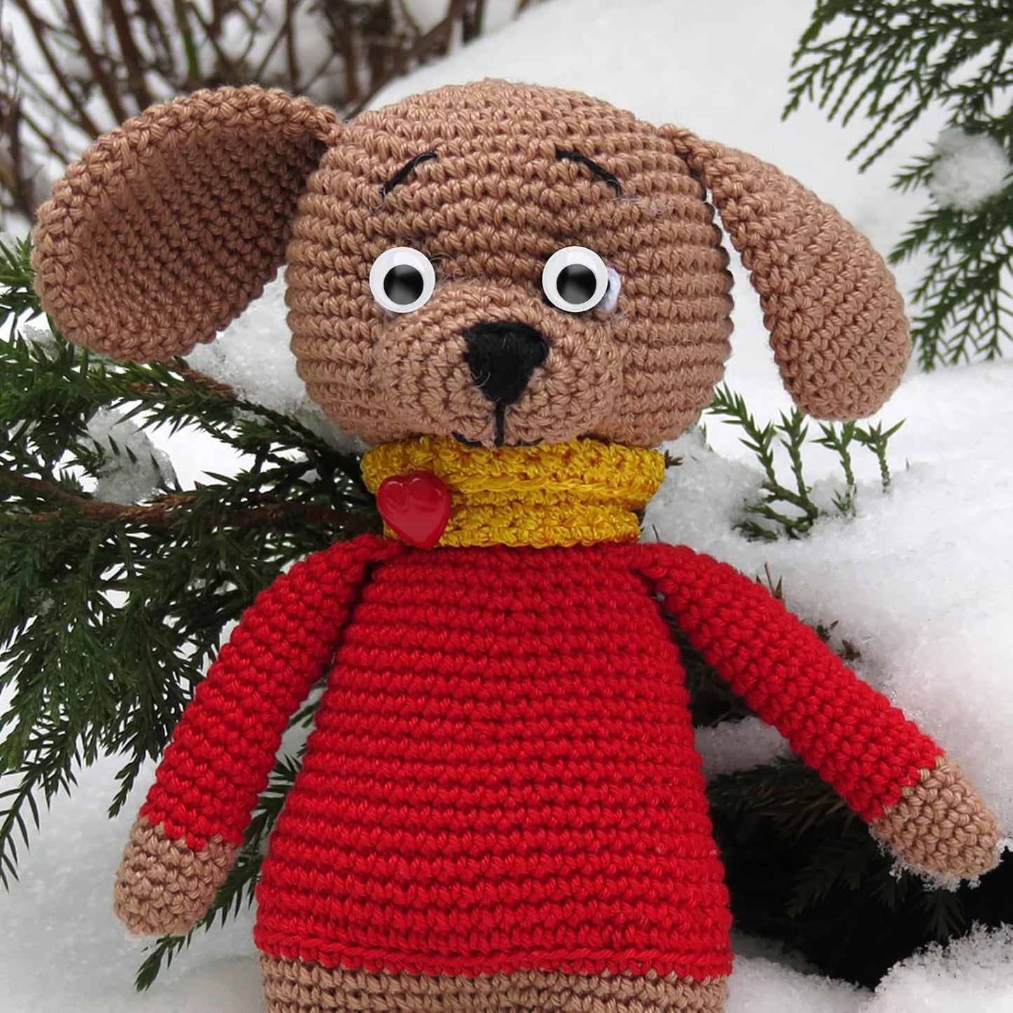 200 Pieces Black Wiggle Eyes Round Plastic Googly Eyes with Self-Adhesive Stickers for DIY Crafts Hand Puppet Weaving Cloth Party Decoration, 12 mm / 15 mm