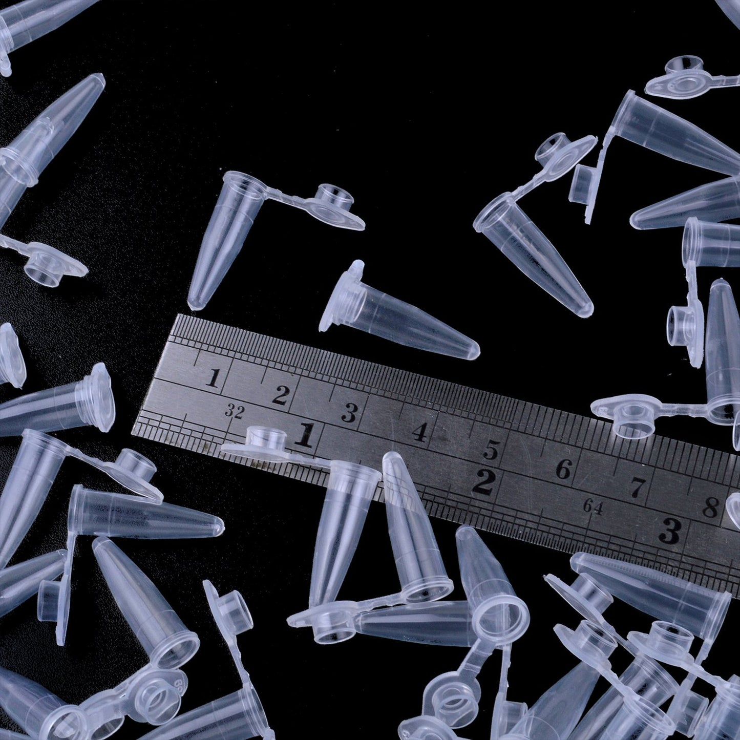 1000 Pieces 0.2 ml Disposable Micro Centrifuge Tubes with Attached Lid Clear White PCR Tubes