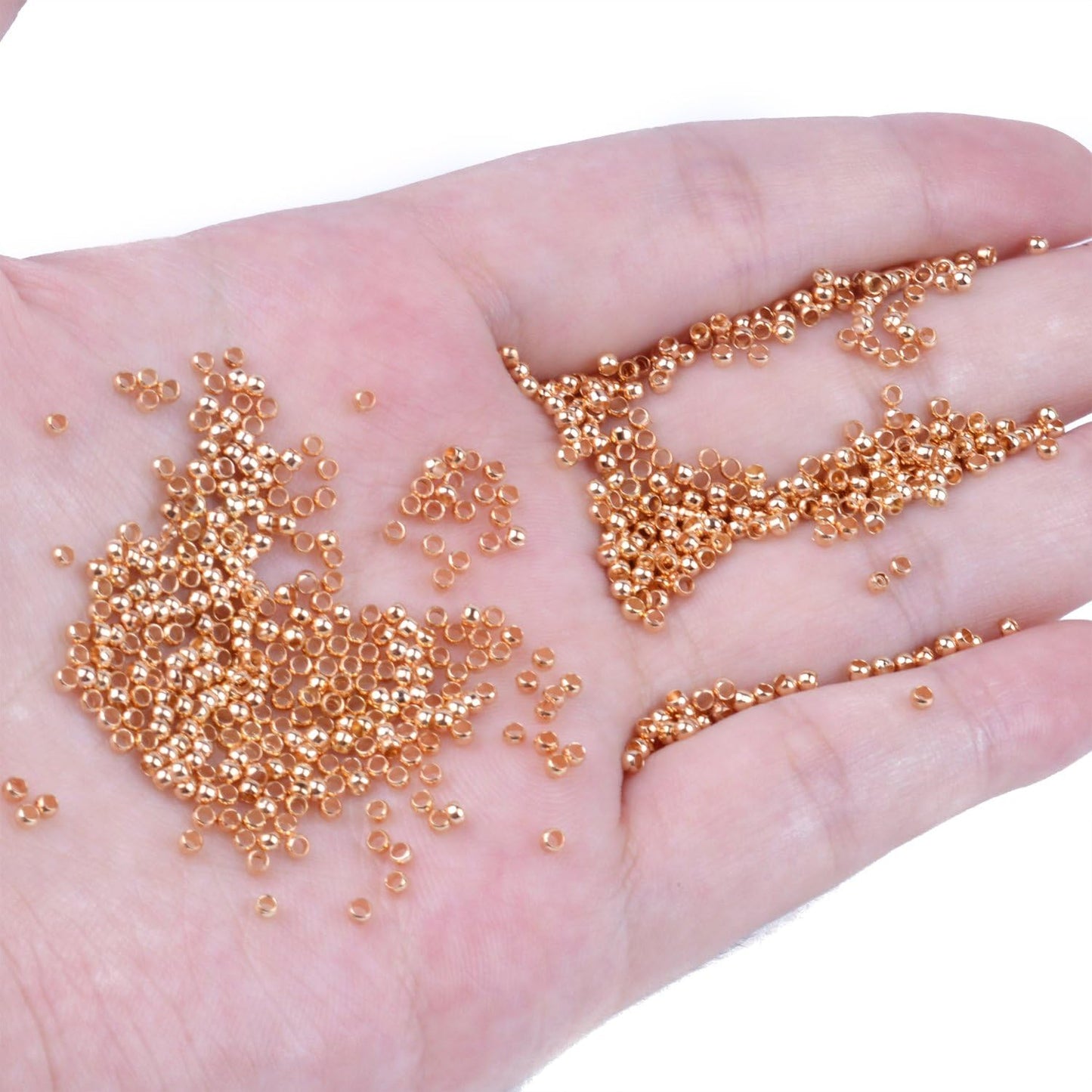 Pack of 1000 Tiny Metal Crimp Spacer Stopper Beads 2mm for Jewelry Making