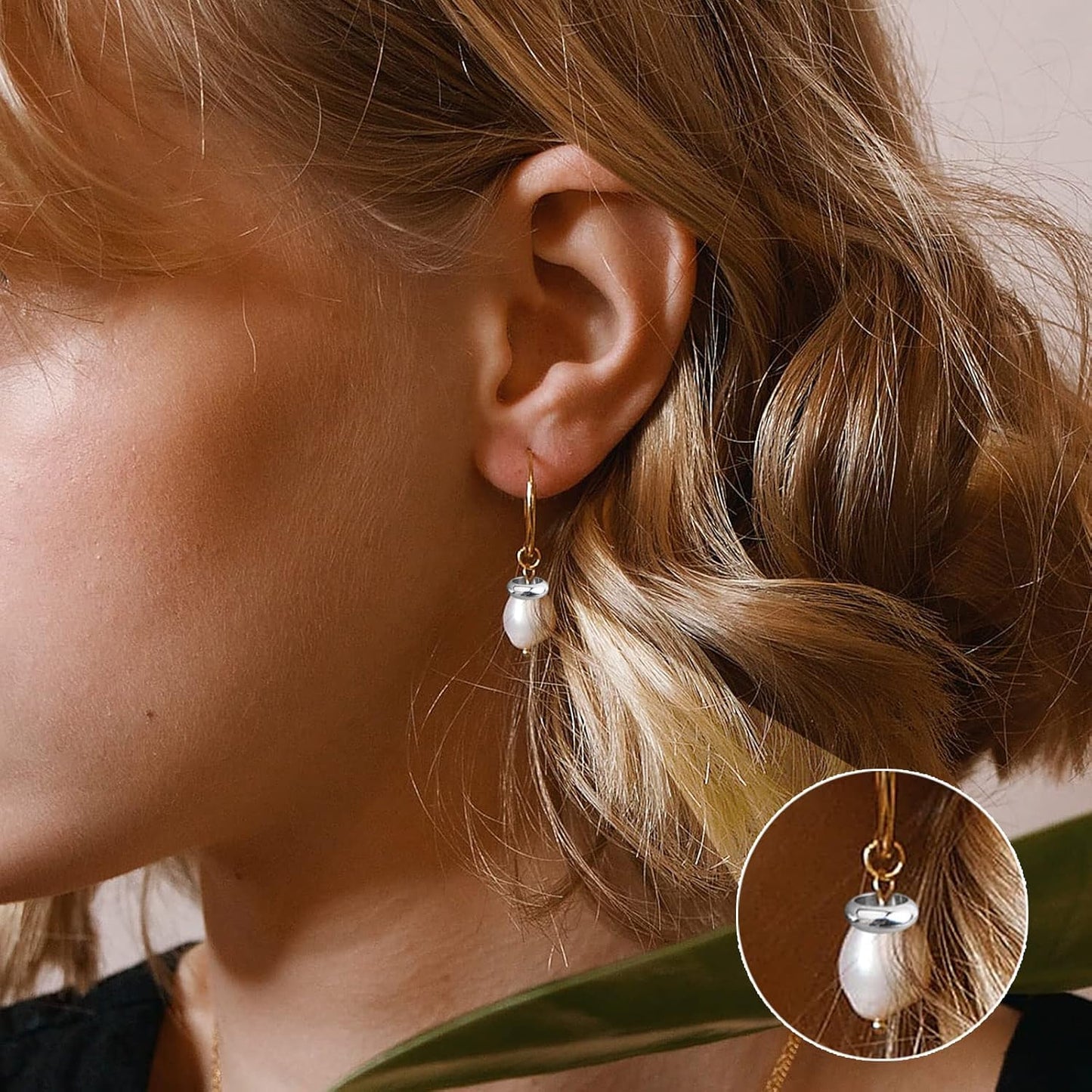 100pcs Stainless Steel Smooth Round Spacer Beads Tibetan European Large Hole Rondelle Spacer Beads Accessories for DIY Necklace Bracelet Jewelry Making Supplies, Hole: 4 mm