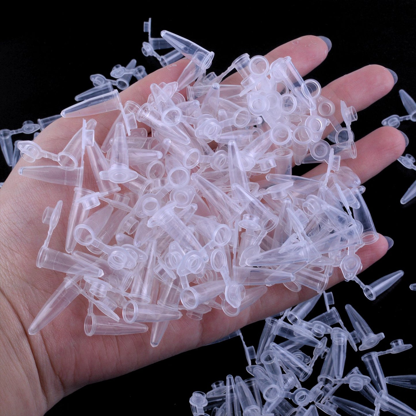 1000 Pieces 0.2 ml Disposable Micro Centrifuge Tubes with Attached Lid Clear White PCR Tubes