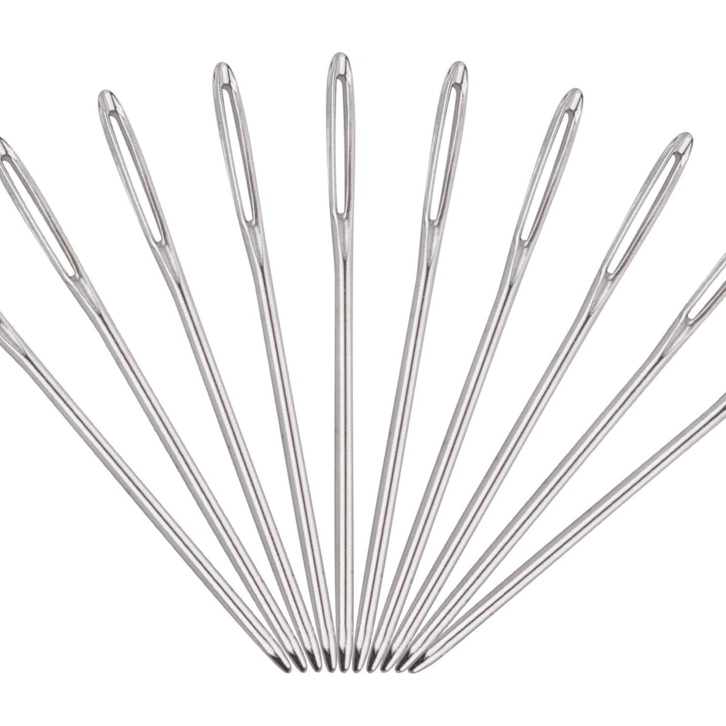 BronaGrand 50pcs 2.7 inch Metal Large Eye Blunt Needles Yarn Needles for Knitting Crochet Projects