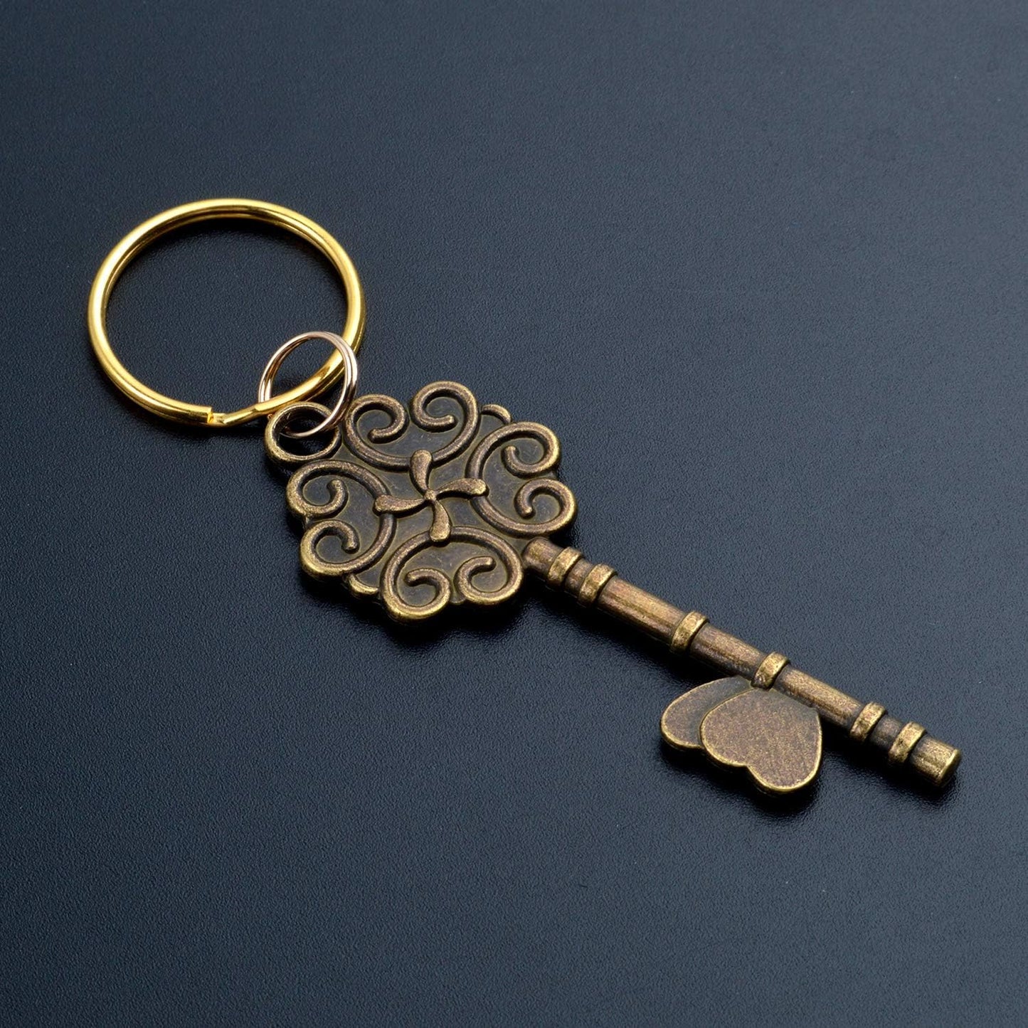 BronaGrand 200 Pieces Small Key Chain Rings Split Ring Key Chains for Keys Organization,10mm Diameter
