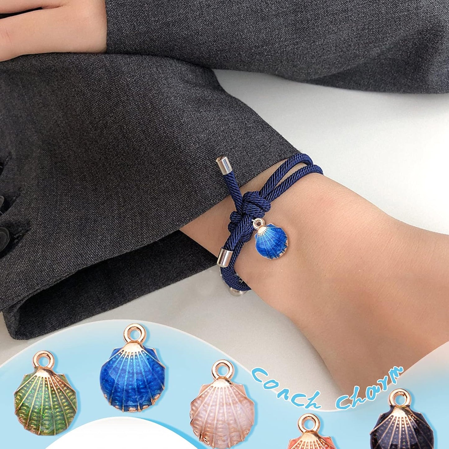 60pcs Alloy Ocean Starfish Seashell Conch Charms Colorful Enamel Ocean Life Sea Animal Pendants Charms Craft Supplies for DIY Jewelry Making Birthday Wedding Party Favor Gifts