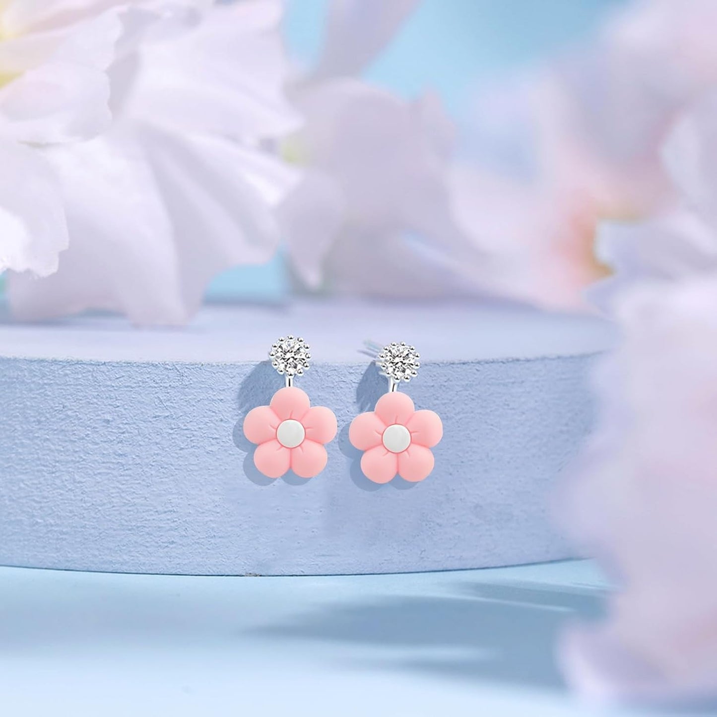15 Pieces Colorful Flower Silicone Focal Beads Cute Daisy Sunflower Shaped Loose Rubber Bead Flat Spacer Beads for Beaded Pens Bracelet Lanyard Keychains Making Supplies