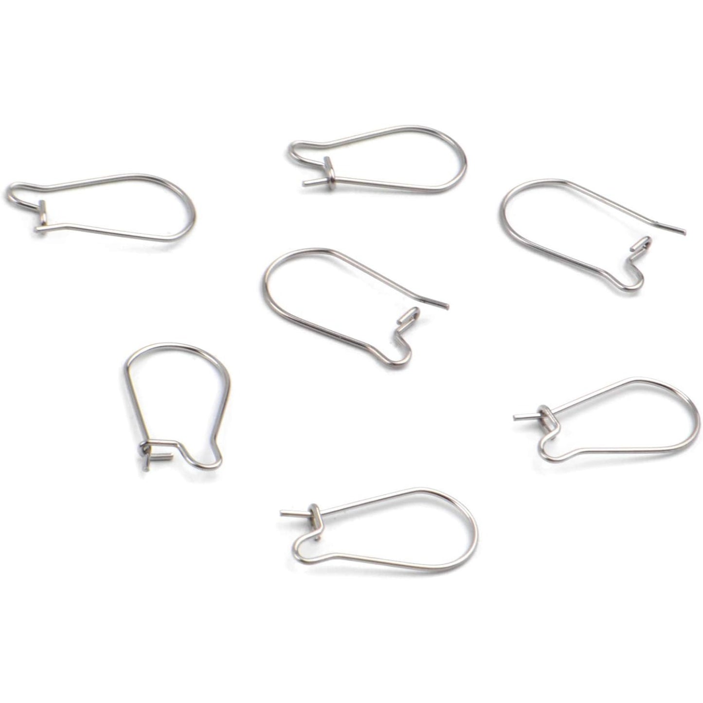 Earring Findings Bulk,100 Pieces Ear Wire Hooks Stainless Steel Hoop Earrings for Long Dangle Earrings Making