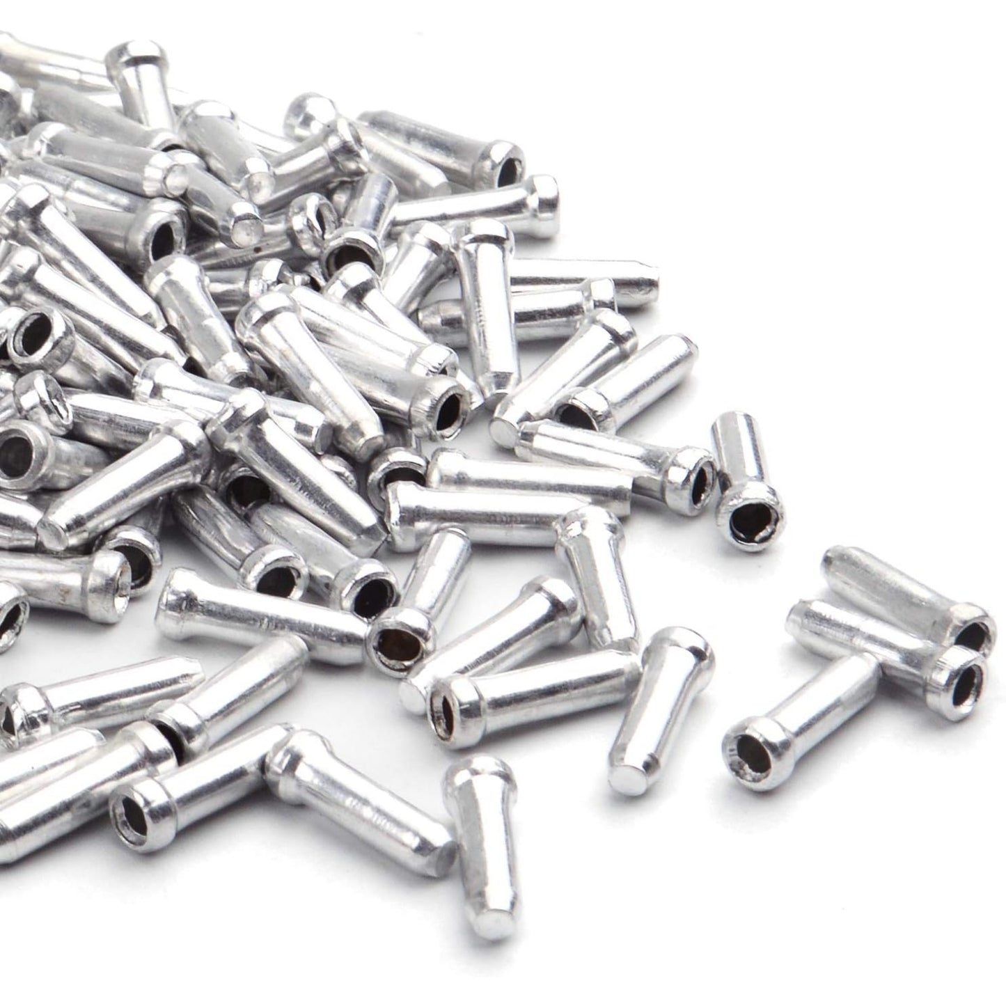 Alloy Road Mountain Bicycle Bike Shift Brake Cable Tips Caps End Tips Crimp Silver Pack of 200 (2mm)