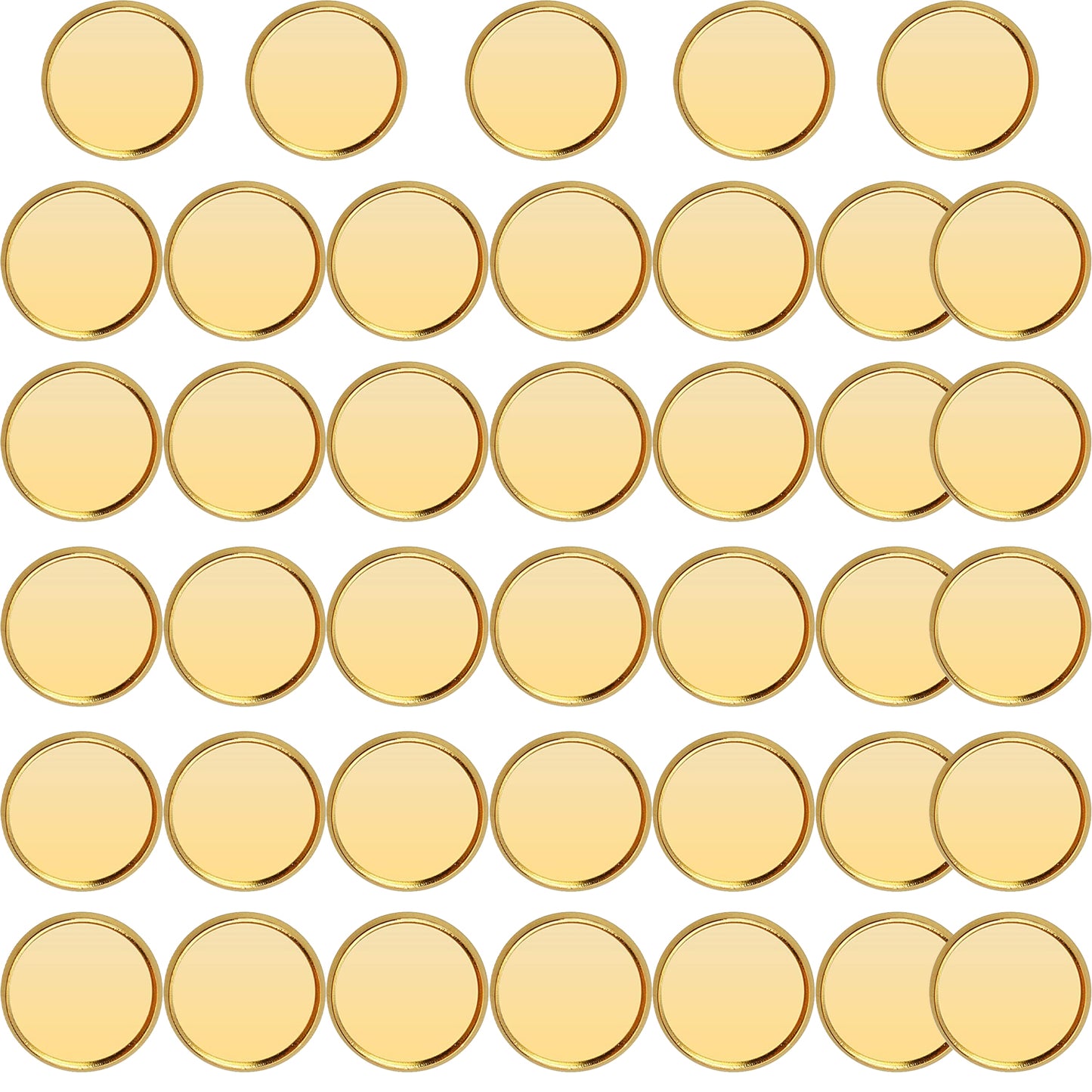 40pcs 4 Size(8mm/10mm/12mm/14mm) Earring Cabochon Setting Post Tray Round Stainless Steel Stud Earring and 40pcs Bullet Earring Backs for DIY Jewelry Making,Gold