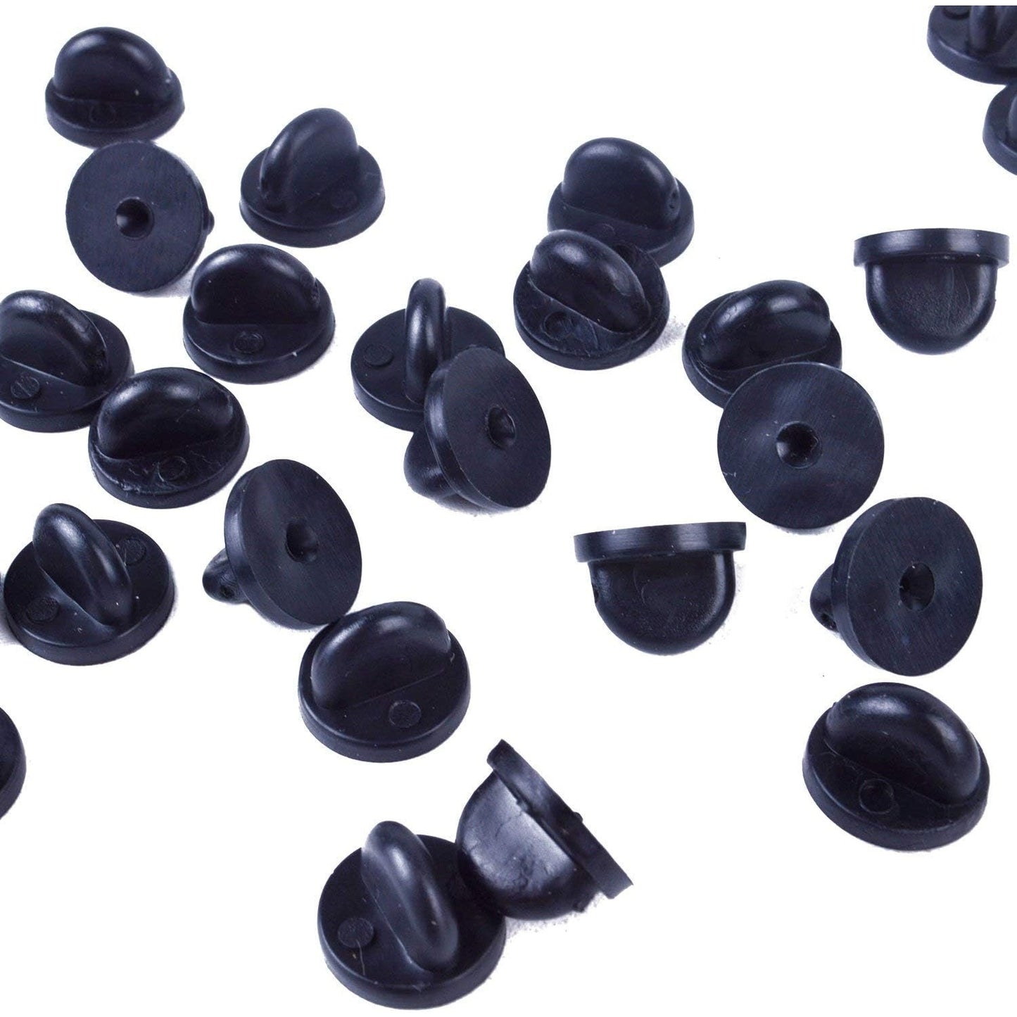 200pcs PVC Rubber Pin Backs/Pin Keepers for Tie Tack/Lapel Pin (Black Color)
