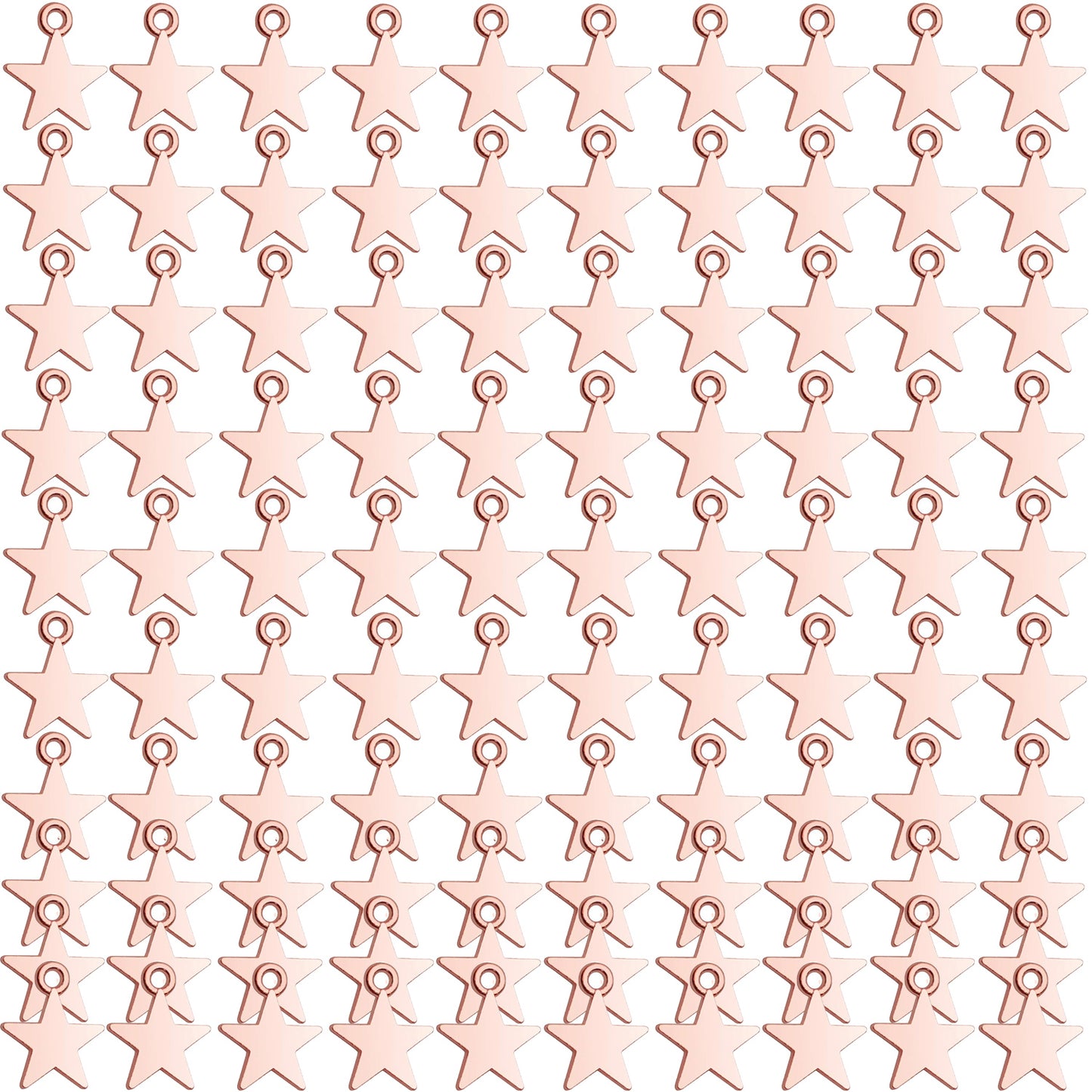 100pcs 16mm Alloy Star Charms Tibetan European Star Shape Charm Jewelry Charms Star Pendant for Necklace Bracelet Crafts Jewelry Making, 5 colors