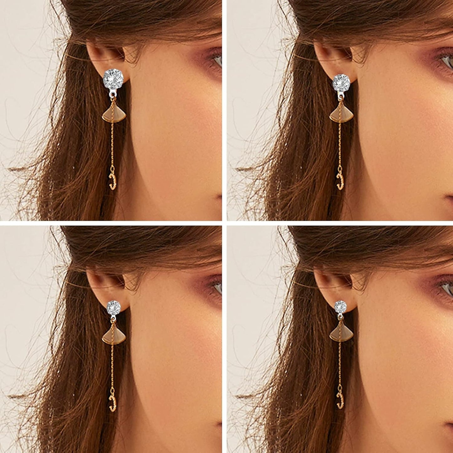 80pcs 4mm/5mm/6mm/8mm Rhinestone Earrings Posts with Loop Hypoallergenic Metal Earrings Studs and 80pcs Butterfly Earring Backs for DIY Dangle Earrings Design Jewelry Making, Silver