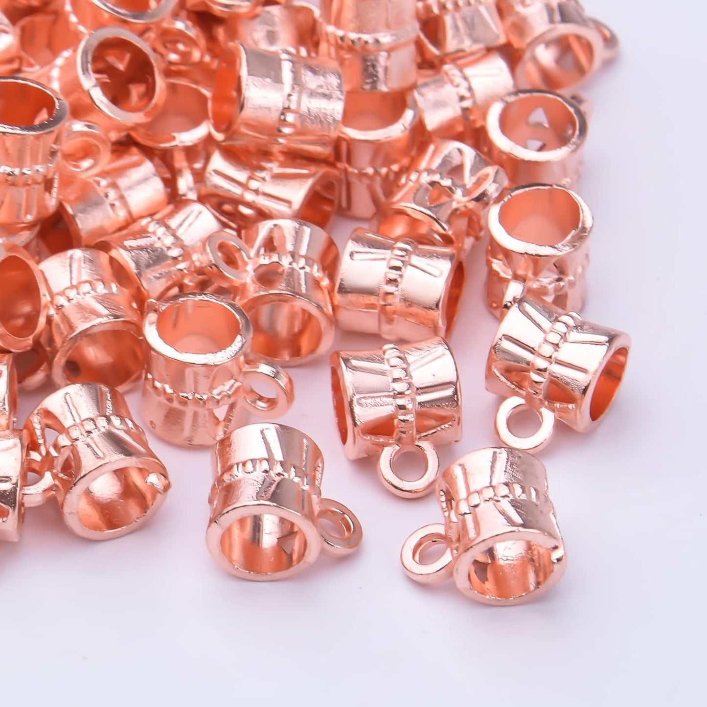 100cs Antique Brown Bail Beads Bracelets Charms Dangle Connectors Tibetan Spacer Beads for Jewelry Making Crafts DIY
