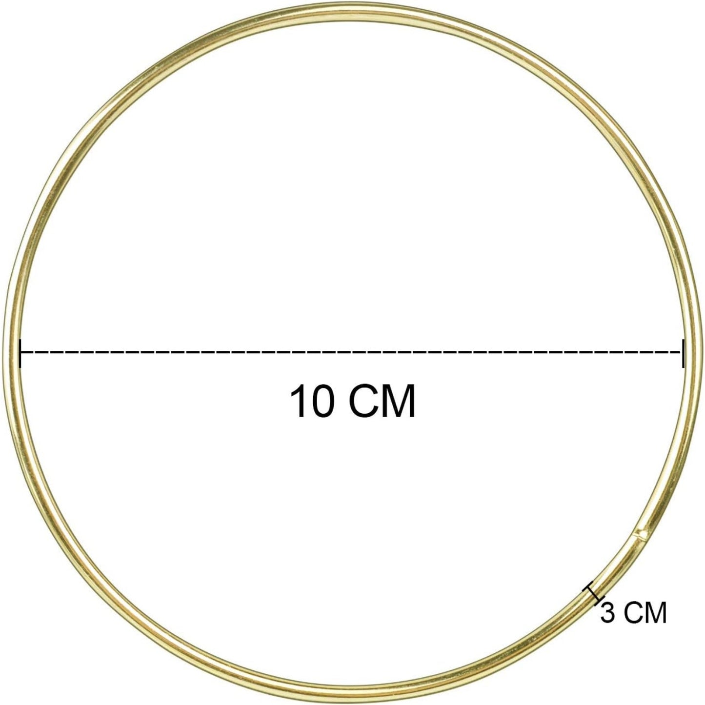 6pcs 4 Inch Metal Hoops Metal Rings for Dream Catcher and Crafts(Gold and Silver)