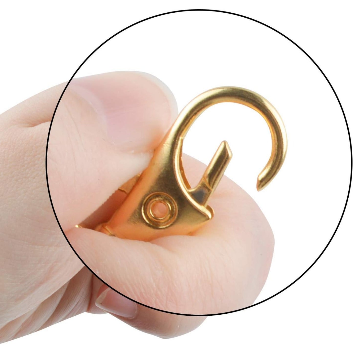 50 PCS Swivel Lanyard Snap Hooks Strong Key Chain Rings and Lobster Clasps Trigger Clips for DIY Bags, Jewelry and Craft Making