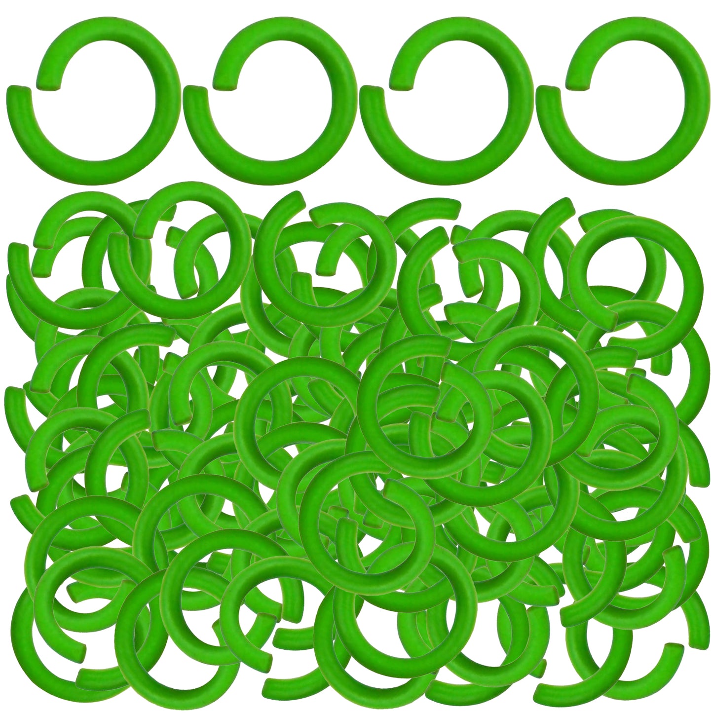 300pcs 10 Colors 8mm Open Jump Rings Metal Single Jump Ring Links Wire Ring Connectors with a Plastic Box for DIY Choker Necklaces Bracelet Jewelry Making