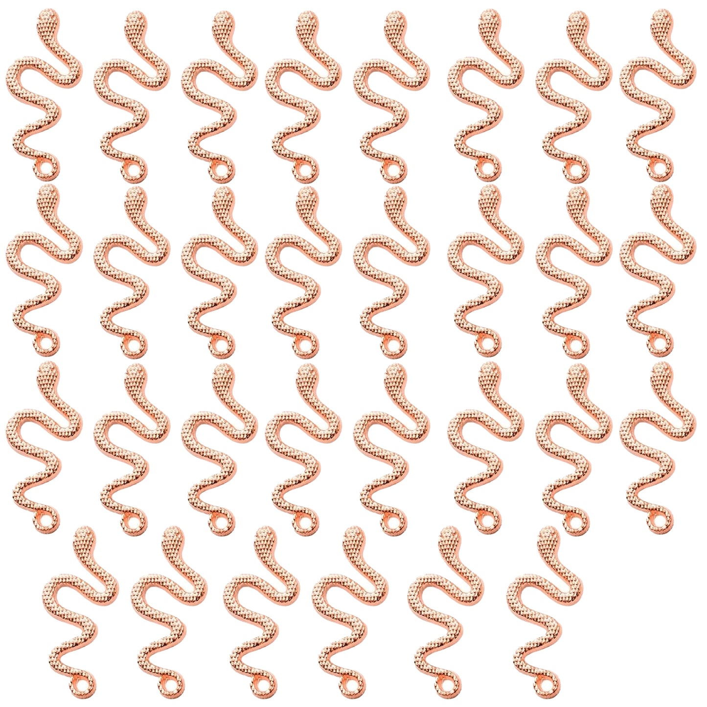 30pcs 5 Colors Snake Charms Pendants Alloy Mixed Styles Snake Serpent Charms Craft Supplies for Halloween DIY Bracelets Necklaces Earrings Jewelry Making