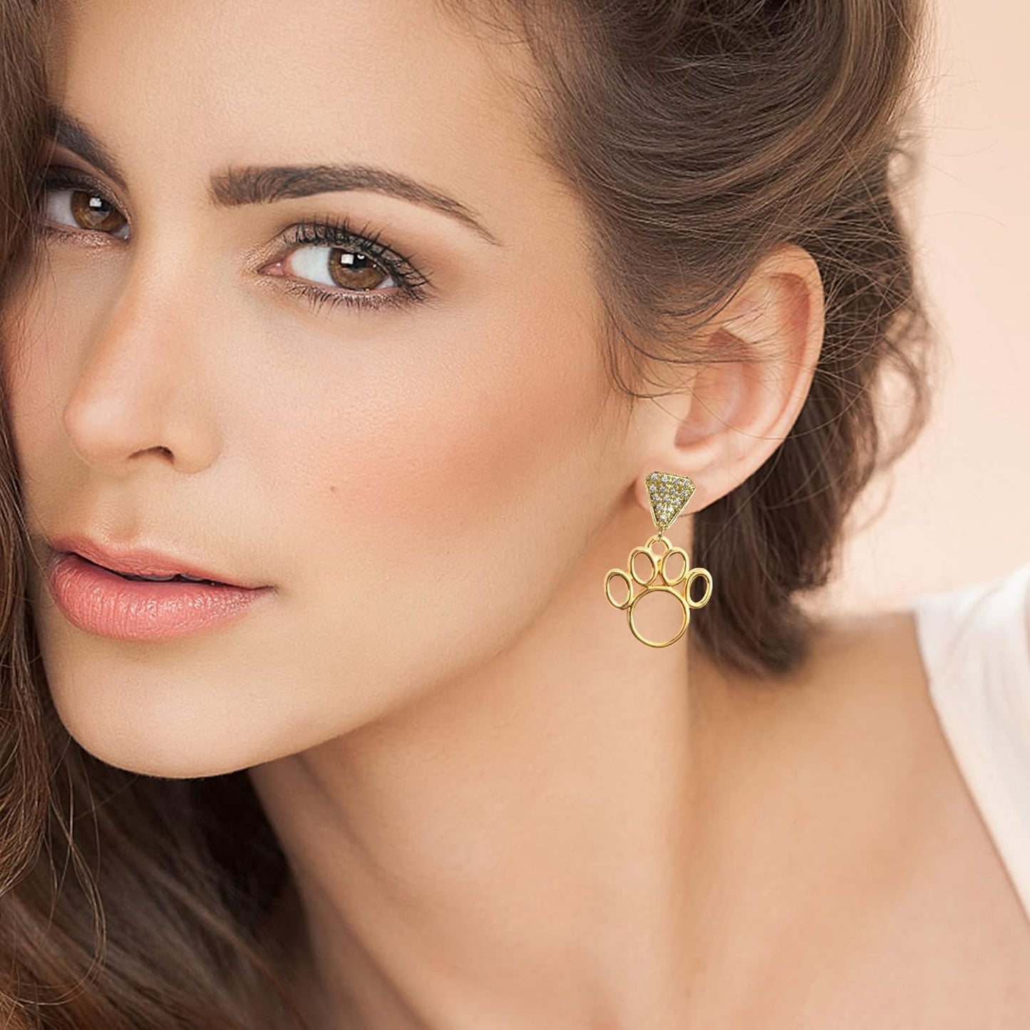 60pcs 2 Styles Animal Paw Print Pendant Charms Tibetan Alloy Bear Footprint Cat Paw Charms Craft Accessories for DIY Bracelet Earrings Jewelry Making Findings, 3 Colors