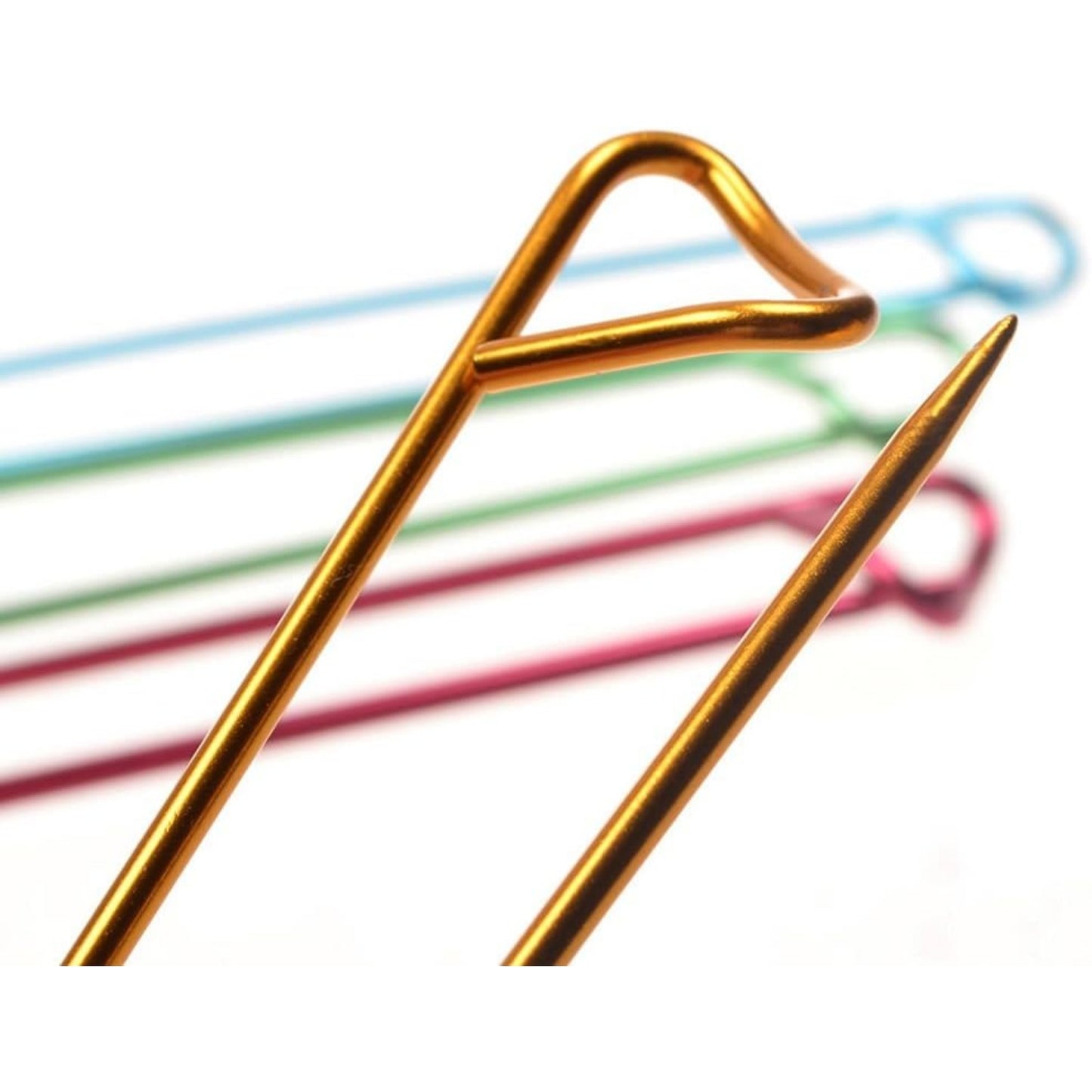 BronaGrand 8pcs Colorful Aluminum Yarn Stitch Holder Crochet Hooks Knitting Needle Stitch Holders